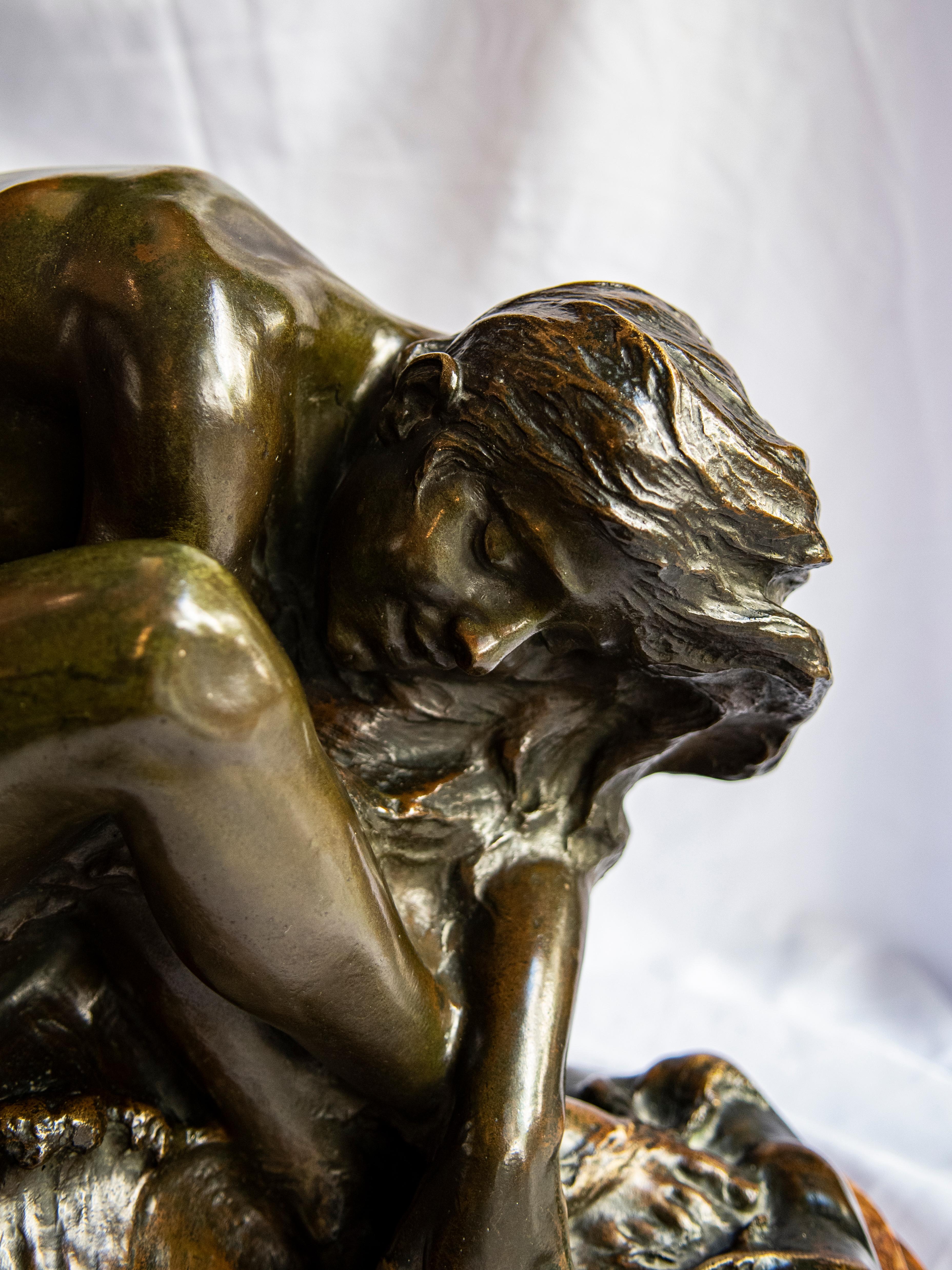 Français Sculpture en bronze, 