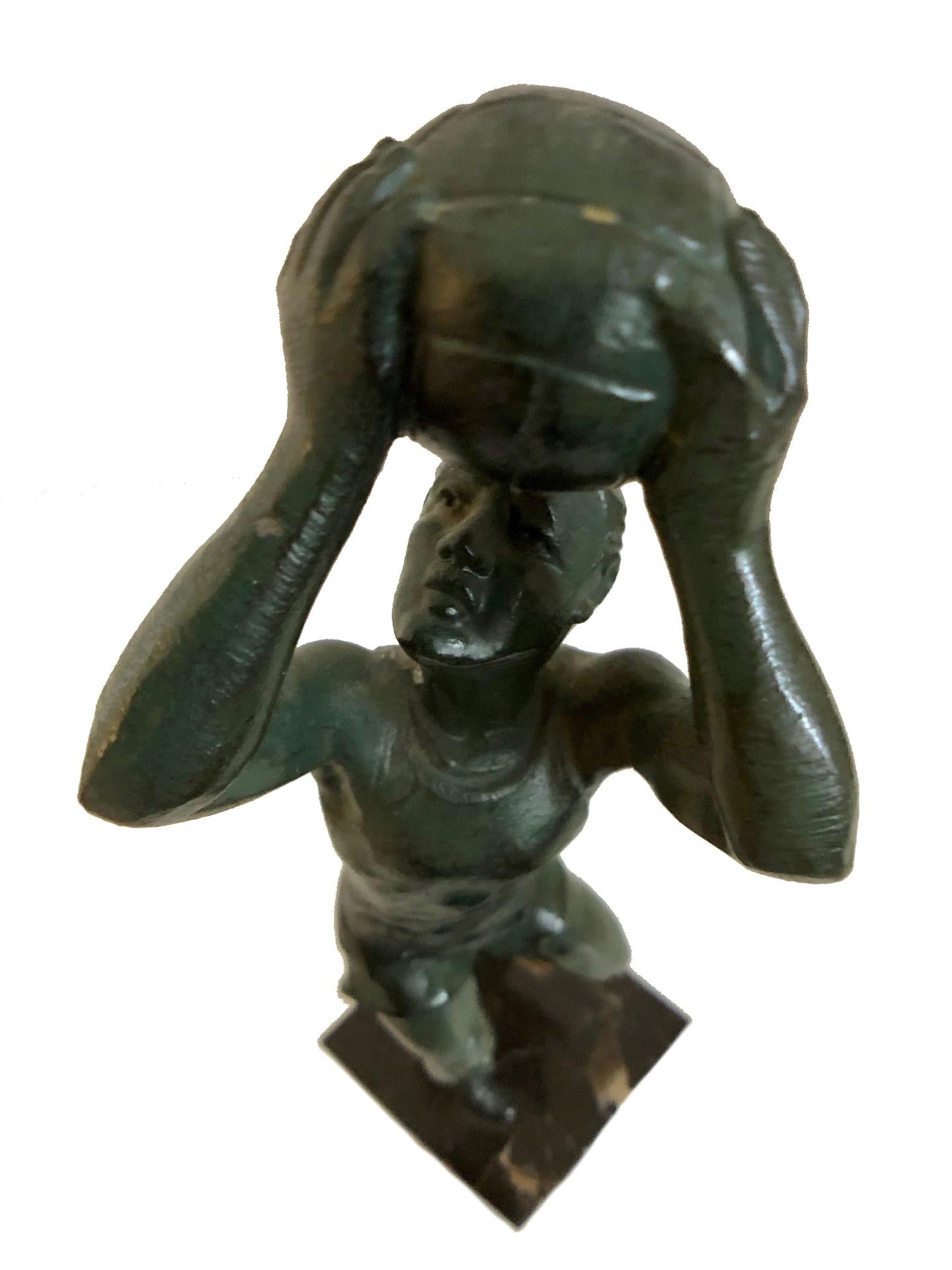 Bronze Sculpture Basketball Sportsman, Art Deco, France, 1930s 5