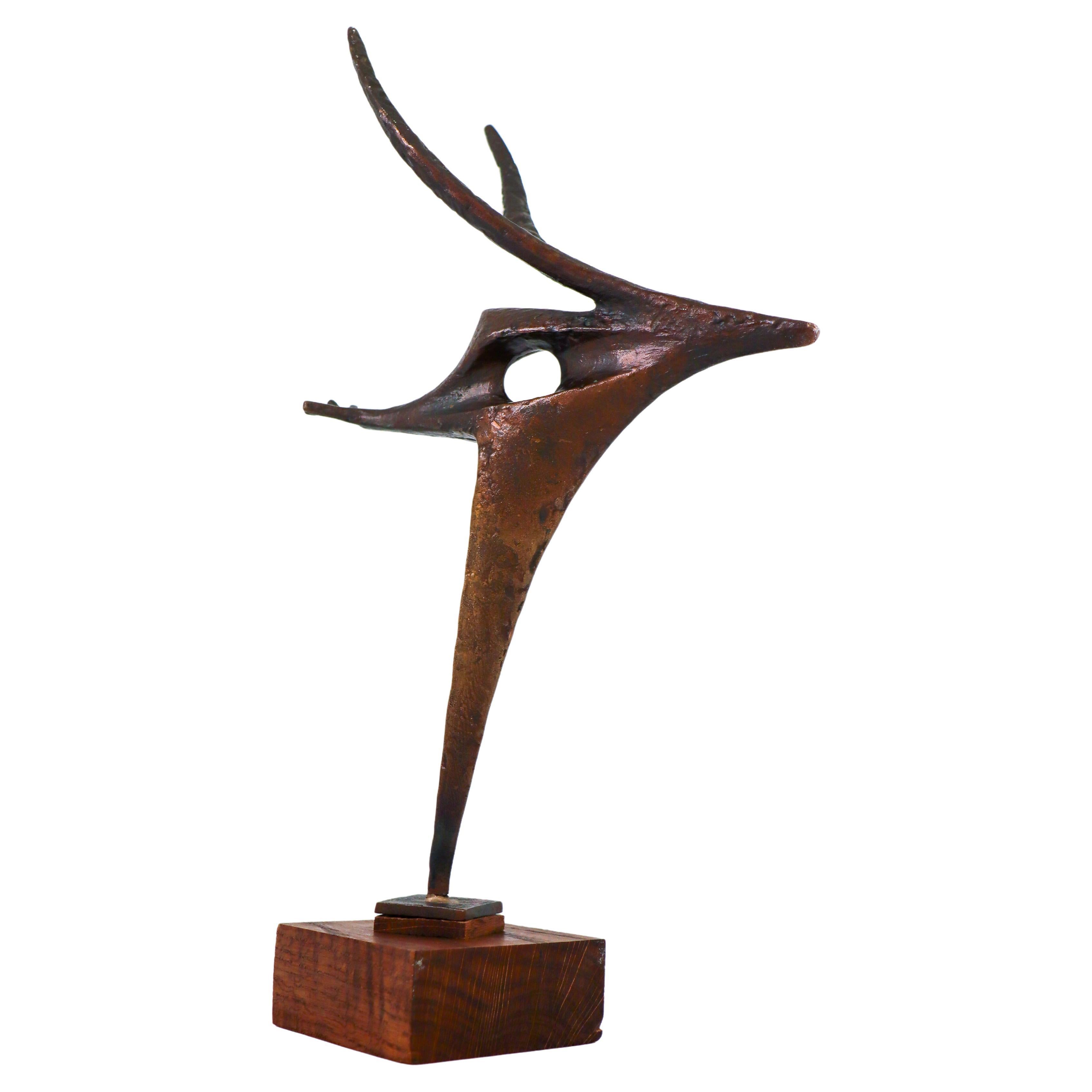 Bronzeskulptur - Bengt Amundin 1957 "Urfågeln" - Schweden 