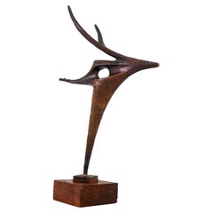 Bronze Sculpture - Bengt Amundin 1957 "Urfågeln" - Sweden 