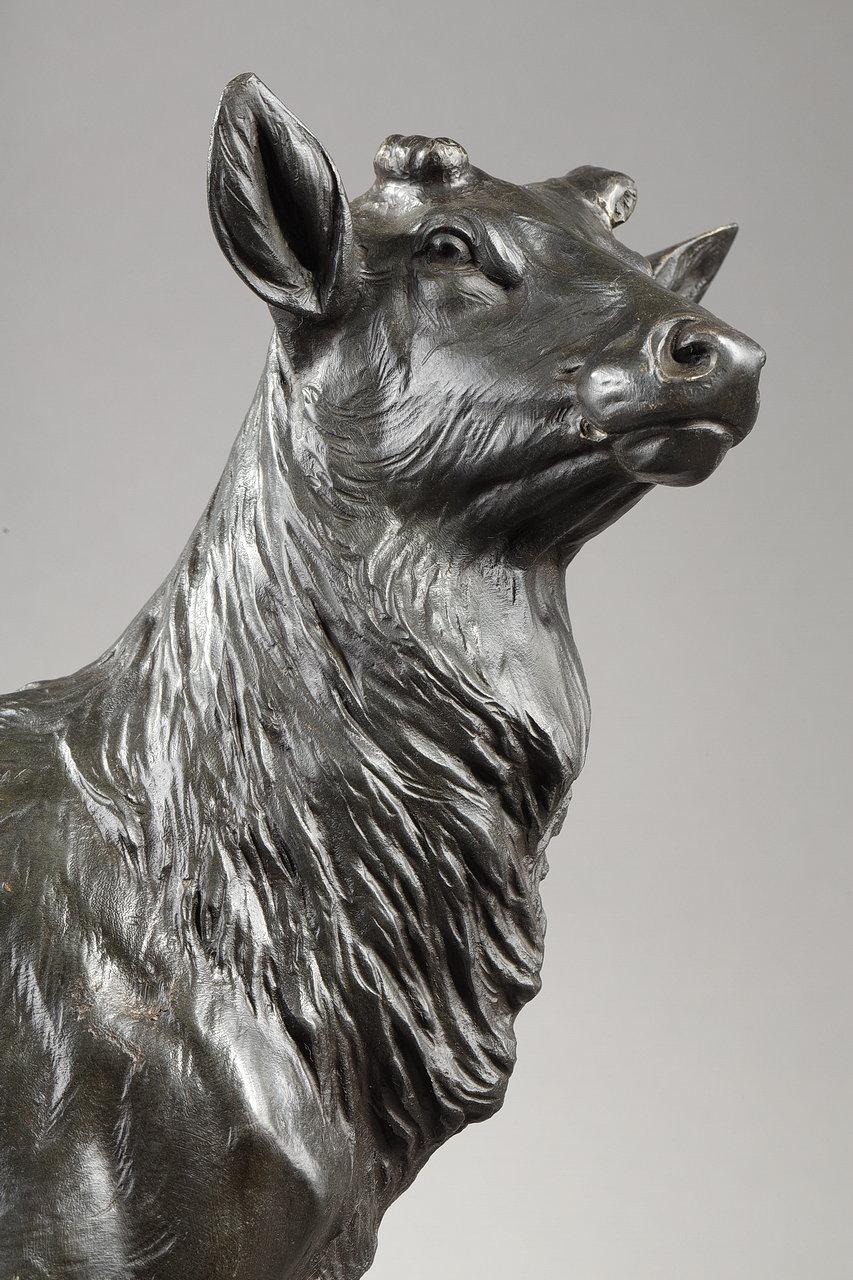  Sculpture en bronze « Big stag after its moult » (Le grand cerf d'après sa moult), C. Paillet, XXe siècle  en vente 2