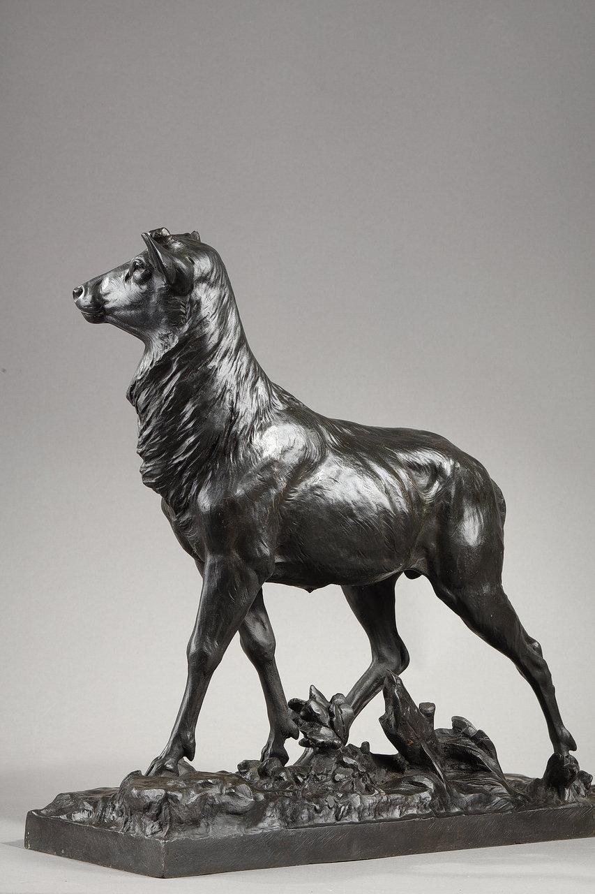  Sculpture en bronze « Big stag after its moult » (Le grand cerf d'après sa moult), C. Paillet, XXe siècle  en vente 6