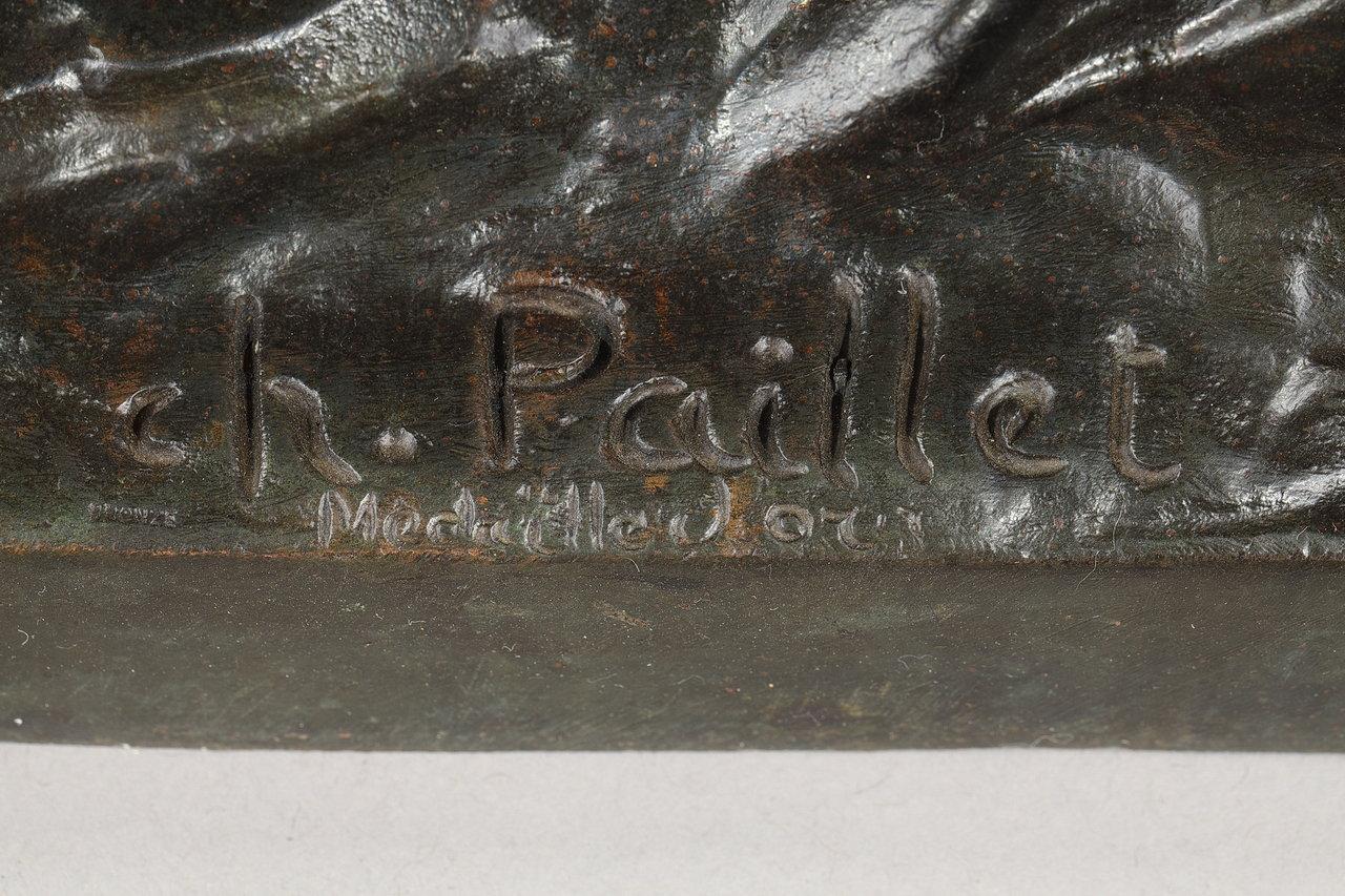  Sculpture en bronze « Big stag after its moult » (Le grand cerf d'après sa moult), C. Paillet, XXe siècle  en vente 10