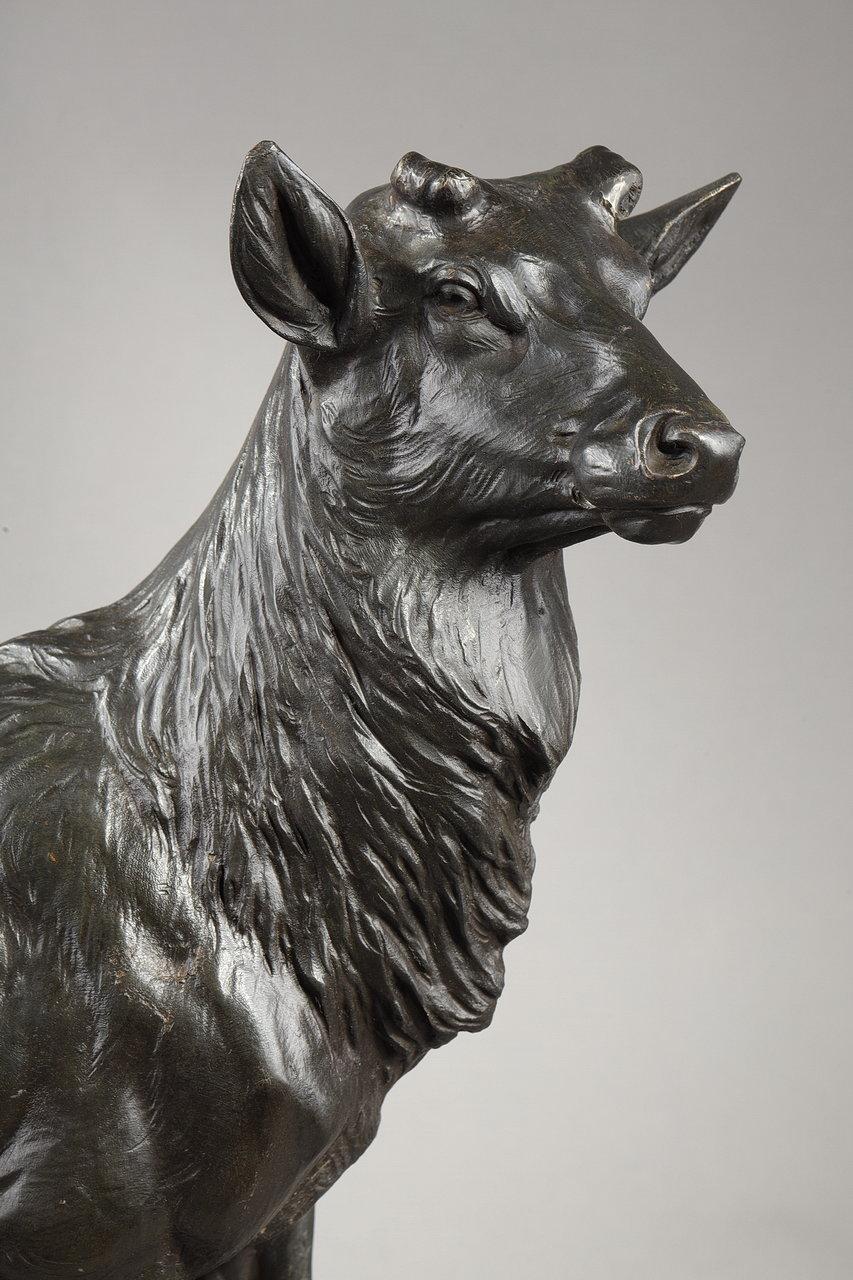  Sculpture en bronze « Big stag after its moult » (Le grand cerf d'après sa moult), C. Paillet, XXe siècle  en vente 1