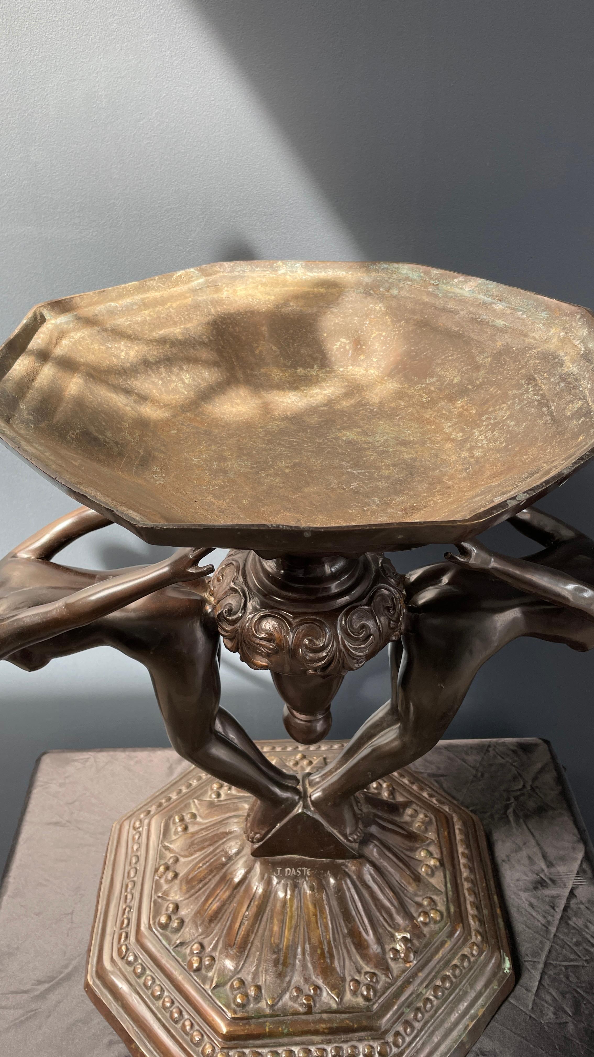 Bague d'oiseau en bronze de l'artiste répertorié Joseph « Guiseppe » d'Aste, vers les années 1920 en vente 3