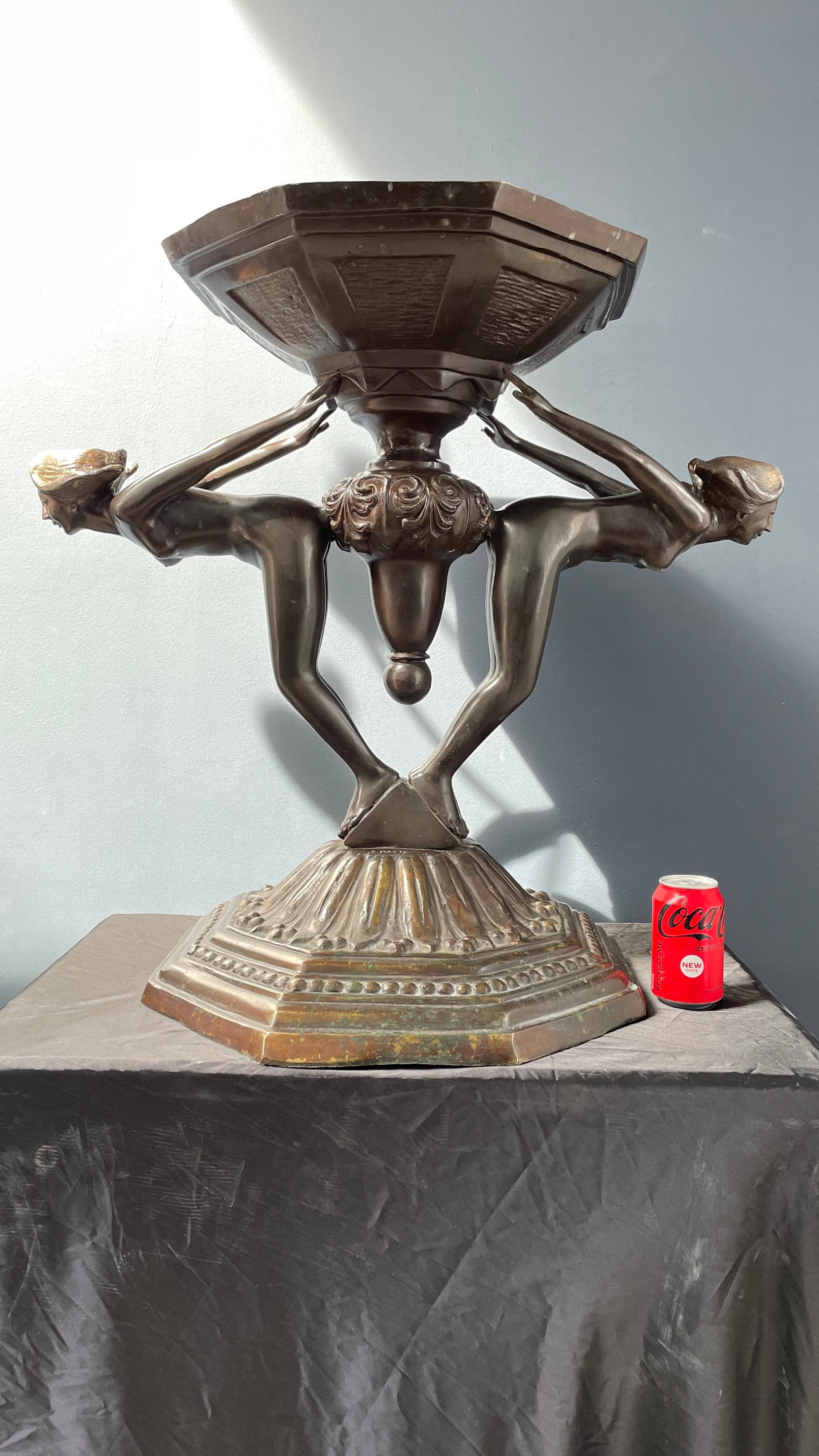 Bague d'oiseau en bronze de l'artiste répertorié Joseph « Guiseppe » d'Aste, vers les années 1920 en vente 10