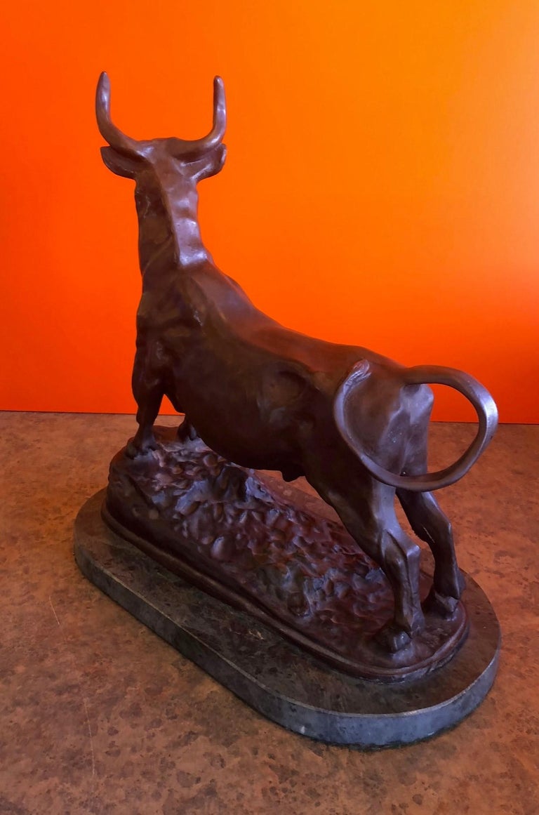 Bronze Sculpture "Bull" by Gardet at 1stDibs