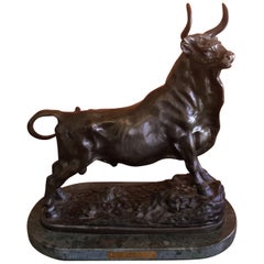 Sculpture en bronze "Taureau" de Georges Gardet