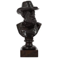 Antique Bronze Sculpture "Bust of Robert E. Lee" by Moses Ezekiel