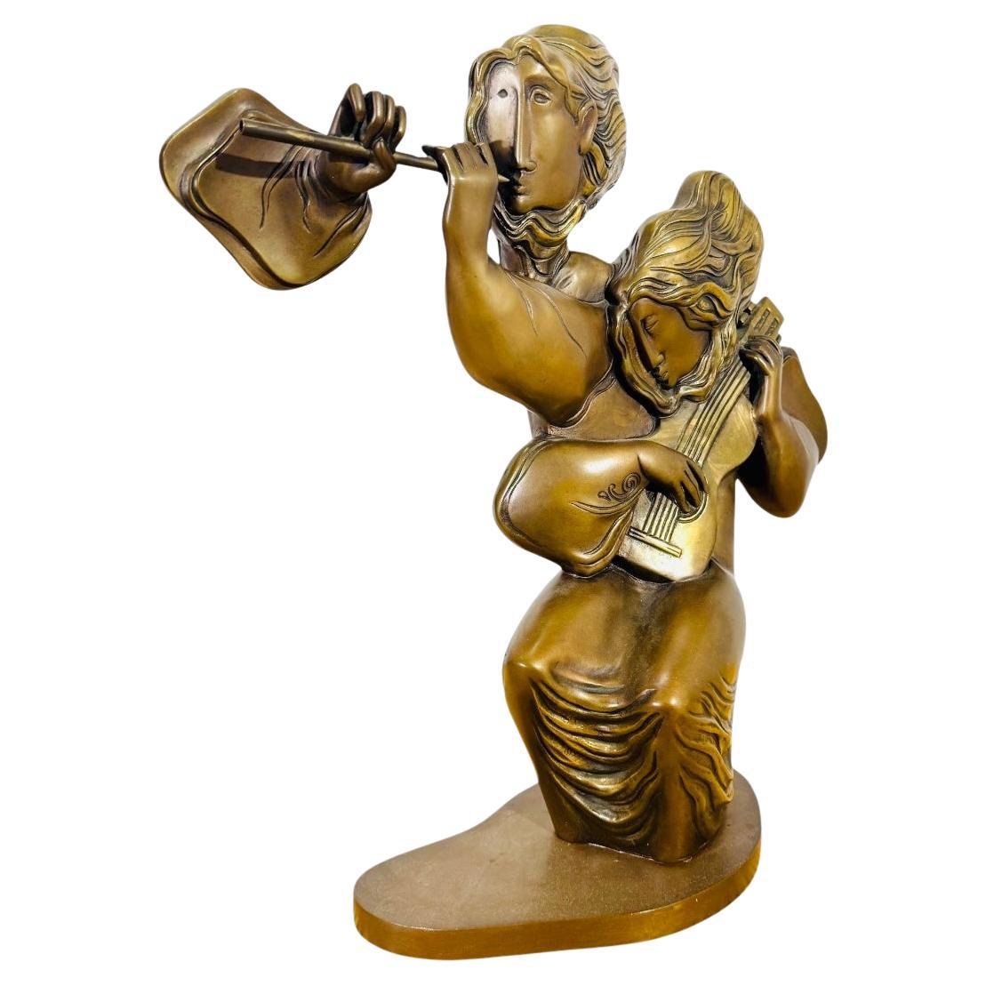 Bronze Sculpture by Alvar Sunol Munoz-Ramos "Duet". For Sale