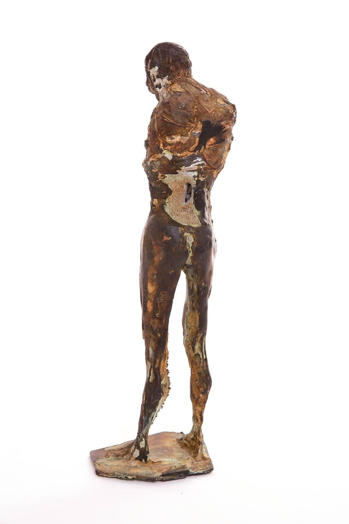 Mid-Century Modern Bronze 1970s Figurative Sculpture by Carl Dahl
