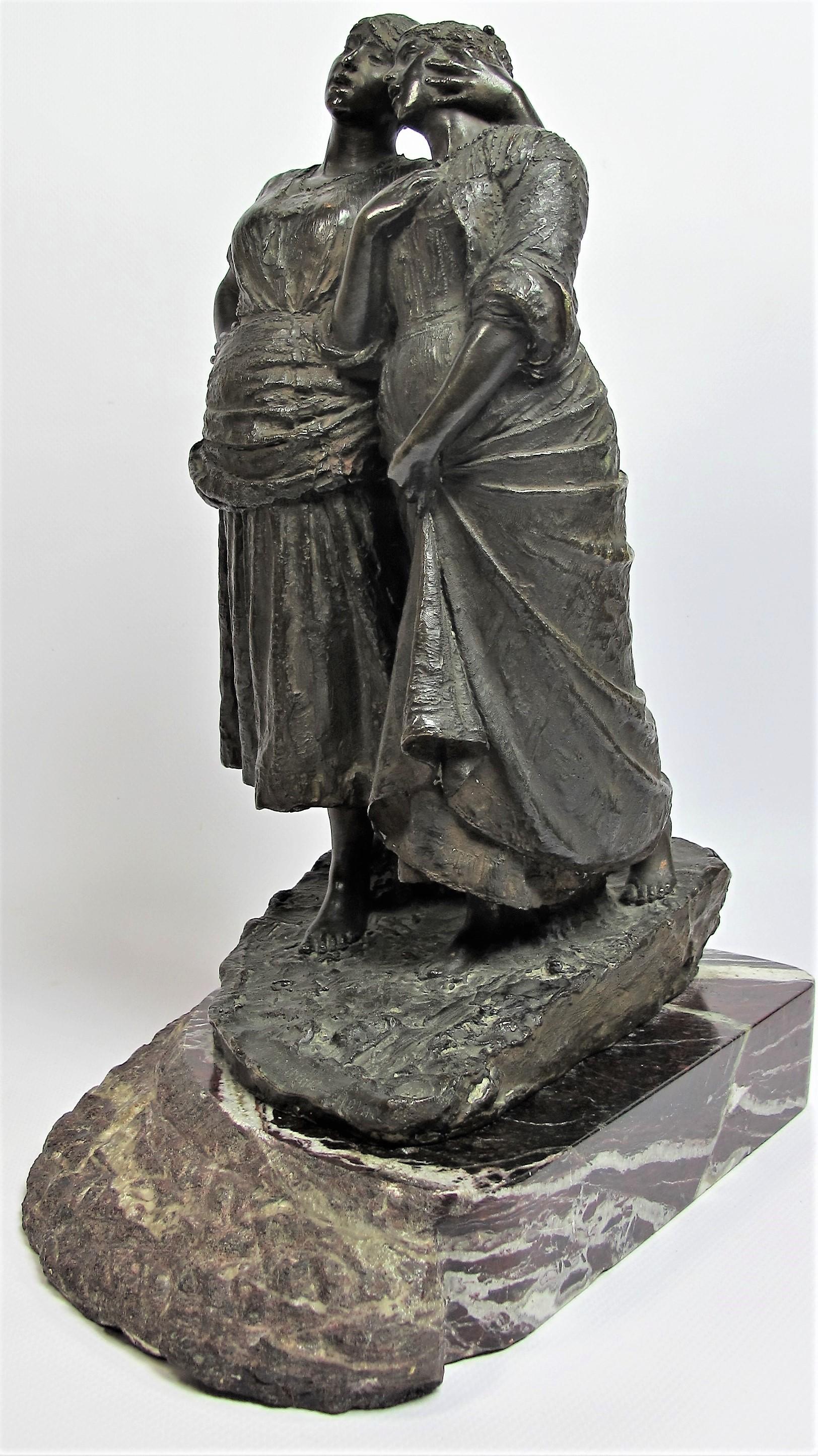 Bronzeskulptur von Costantino Barbella, „„Love Song“ im Zustand „Gut“ im Angebot in Marseille, FR