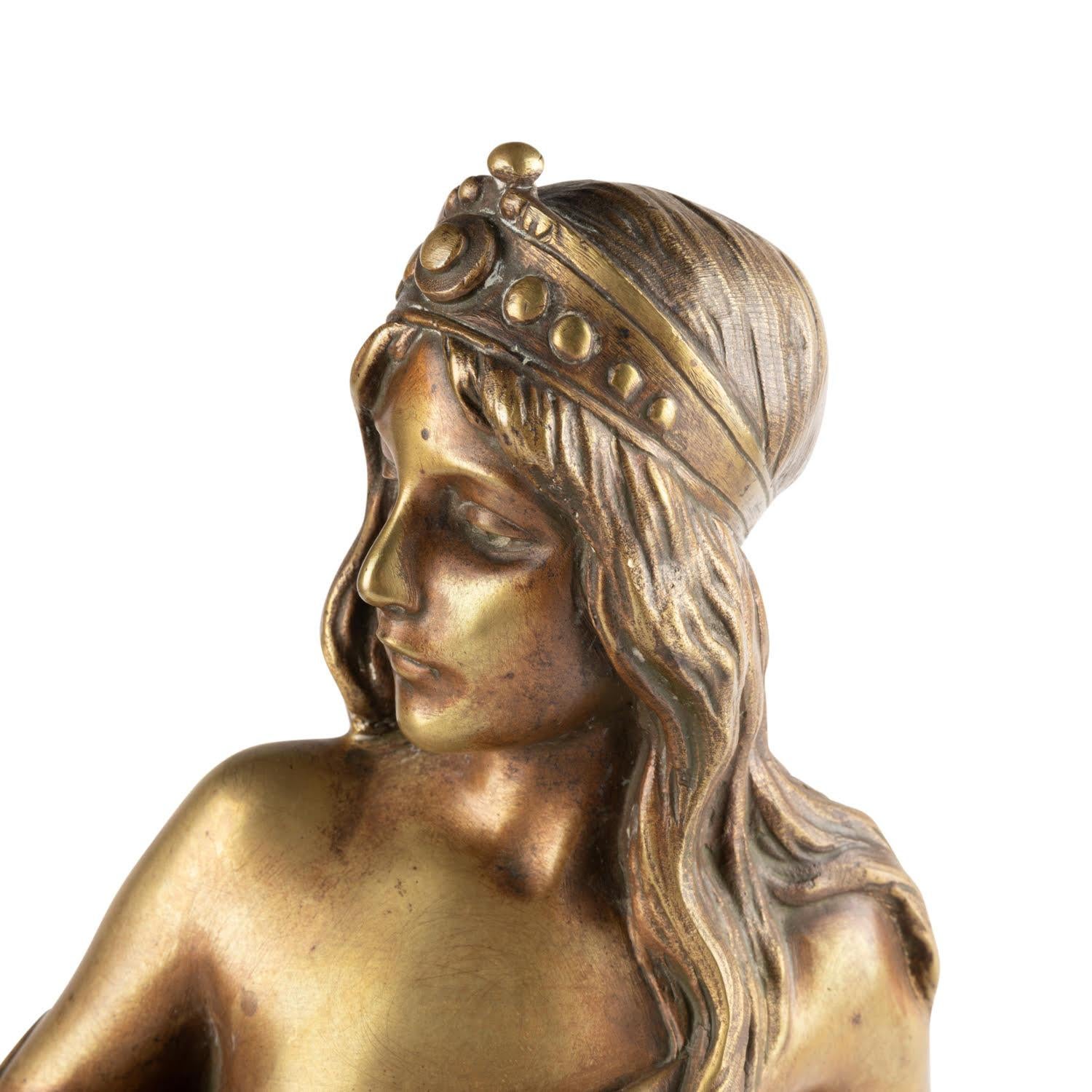 French Bronze Sculpture by Emmanuel Villanis, 19th Century. For Sale