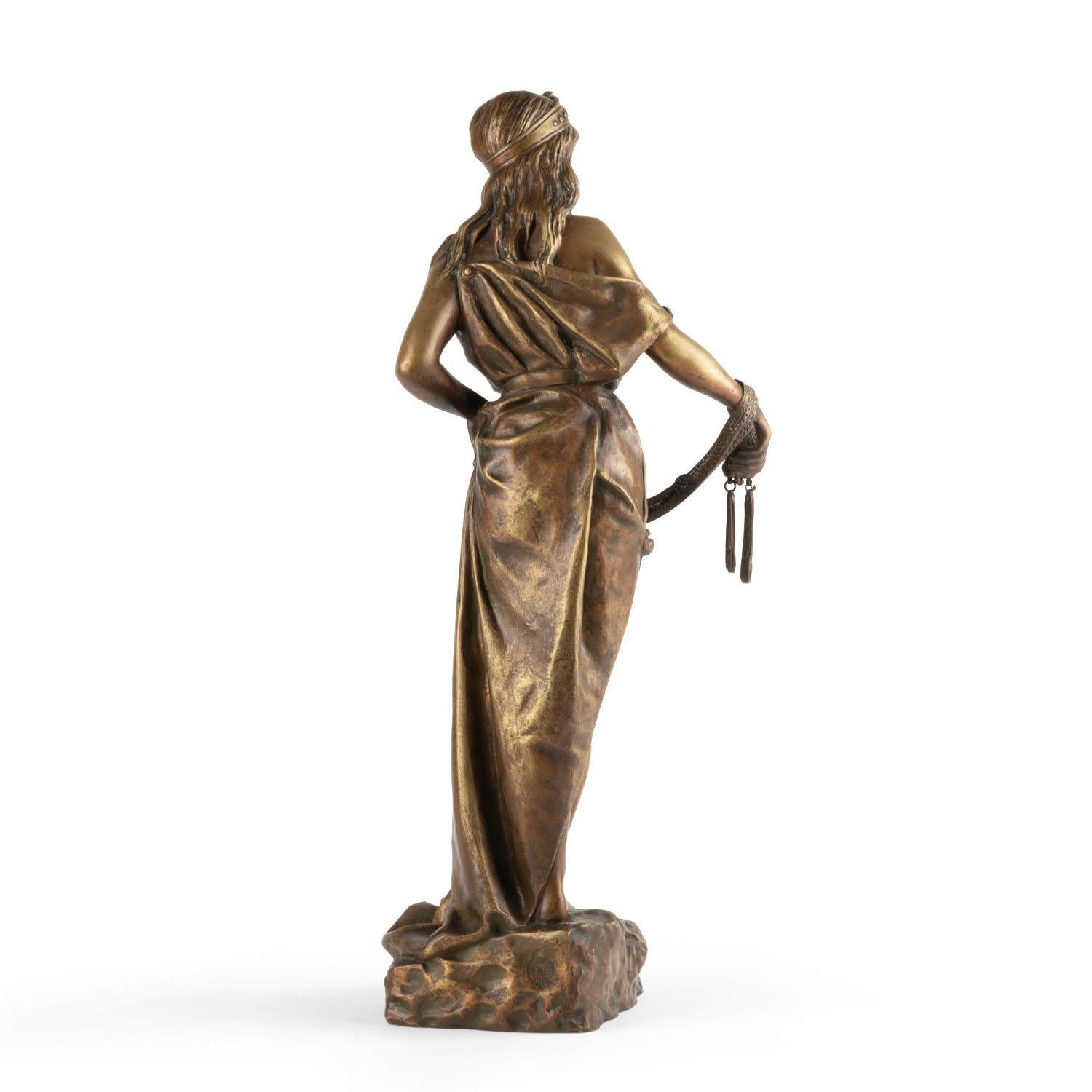 Bronze Sculpture by Emmanuel Villanis, 19th Century. For Sale 1