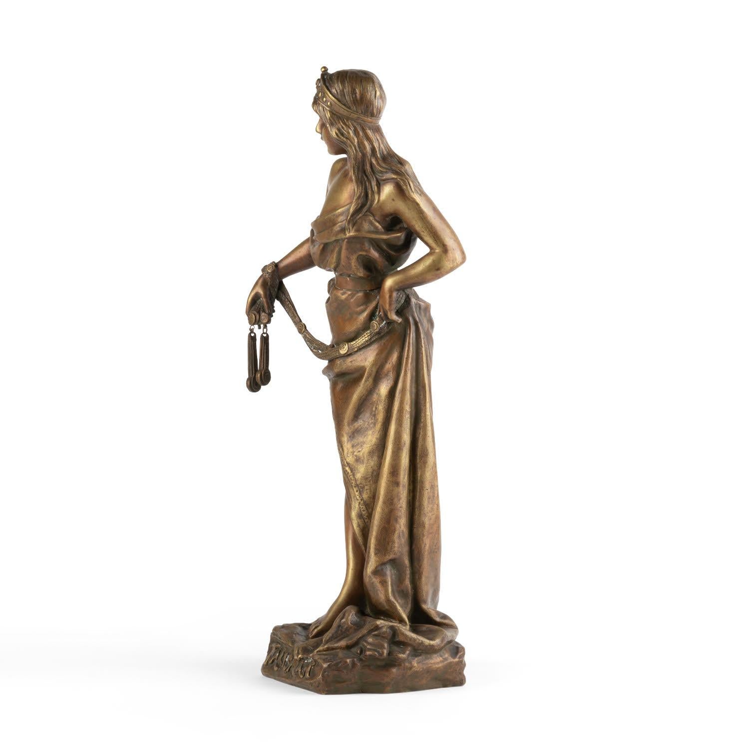 Bronze Sculpture by Emmanuel Villanis, 19th Century. For Sale 2