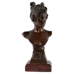 Bronze Sculpture by Emmanuel Villanis, Early 20th Century.