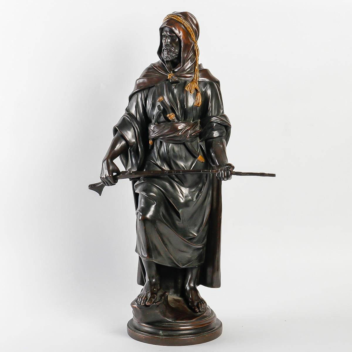 Bronzeskulptur von Franz Bergmann, „Der Sultan“, orientalische Kunst. im Angebot 2