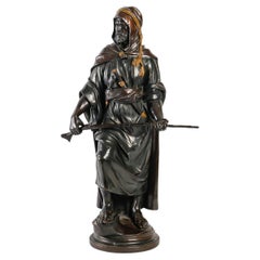 Antique Bronze Sculpture by Franz Bergmann, "The Sultan", Orientalist Art.