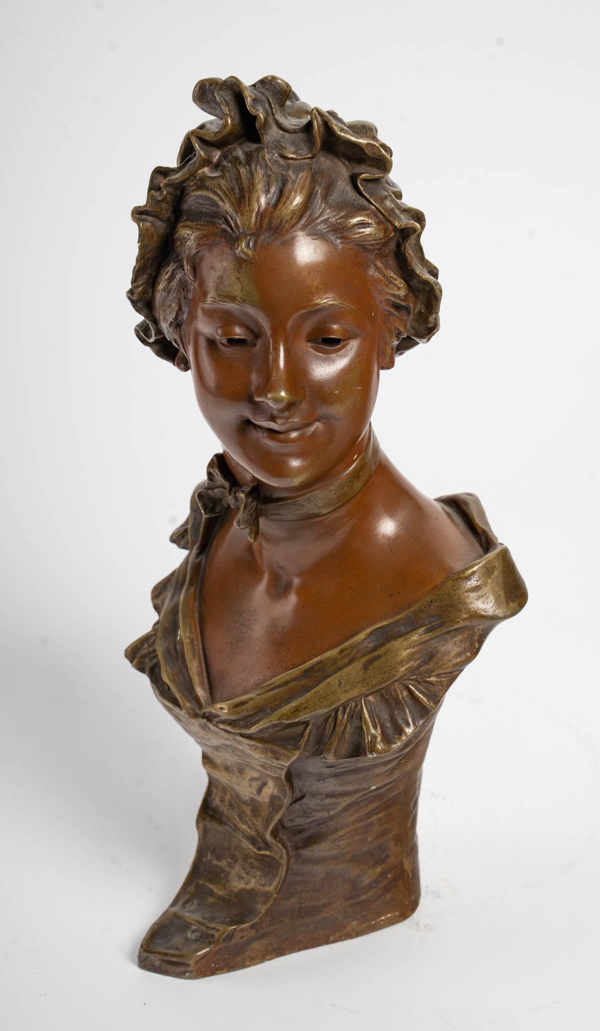 Européen Sculpture en bronze de Georges Van Der Straeten en vente