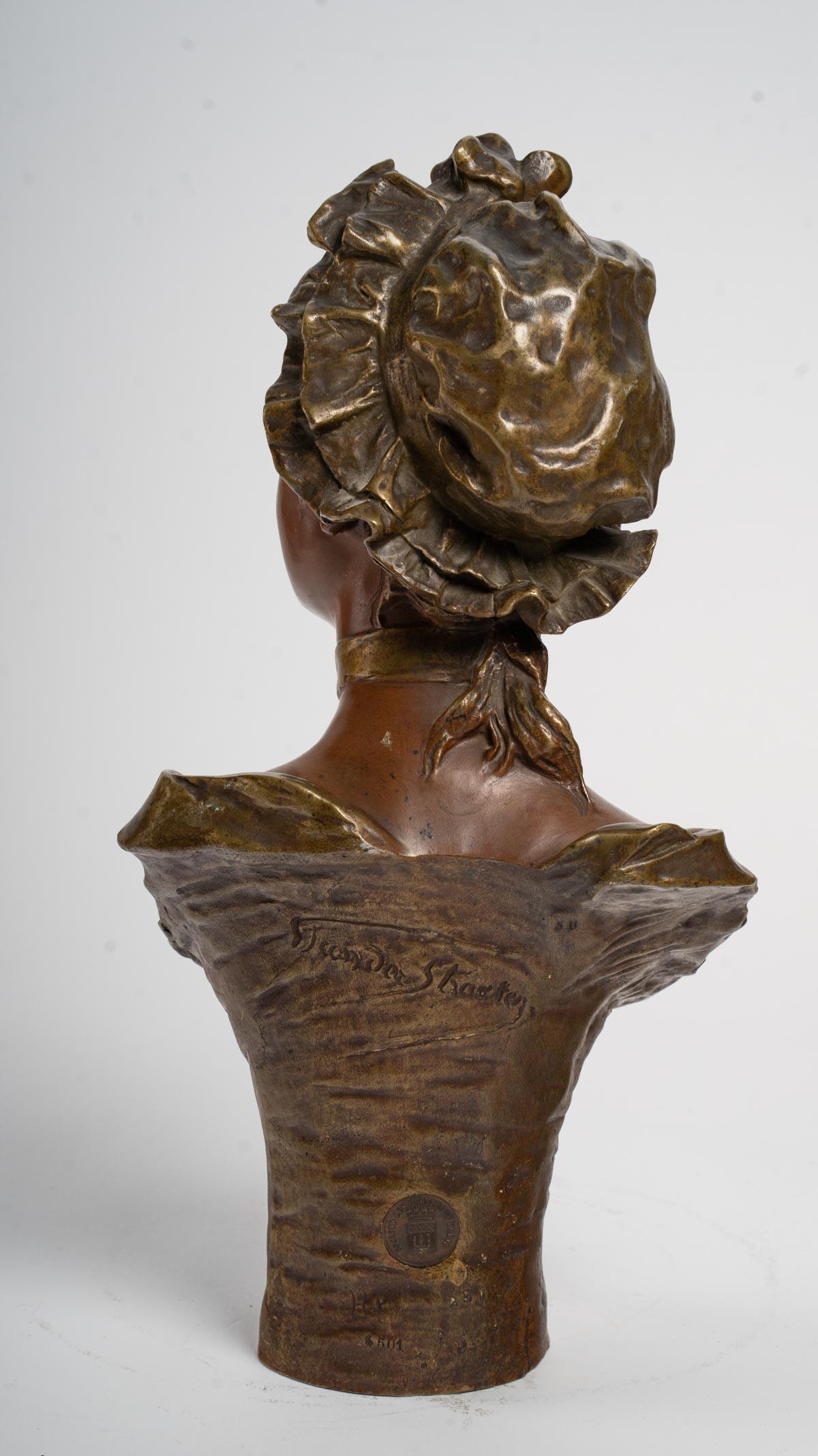 Bronze Sculpture by Georges Van Der Straeten In Good Condition For Sale In Saint-Ouen, FR