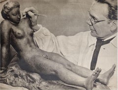 Bronze Sculpture by Gerhard Henning - "Seated Girl with Outstretched Legs"