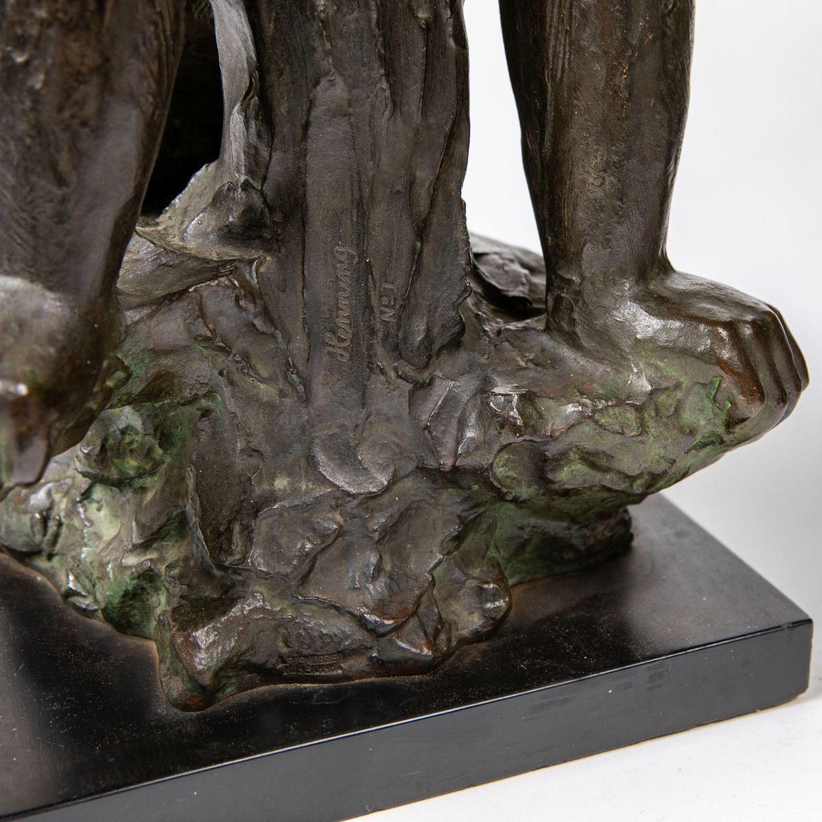 Patinato Scultura in bronzo di Gerhard Henning - 