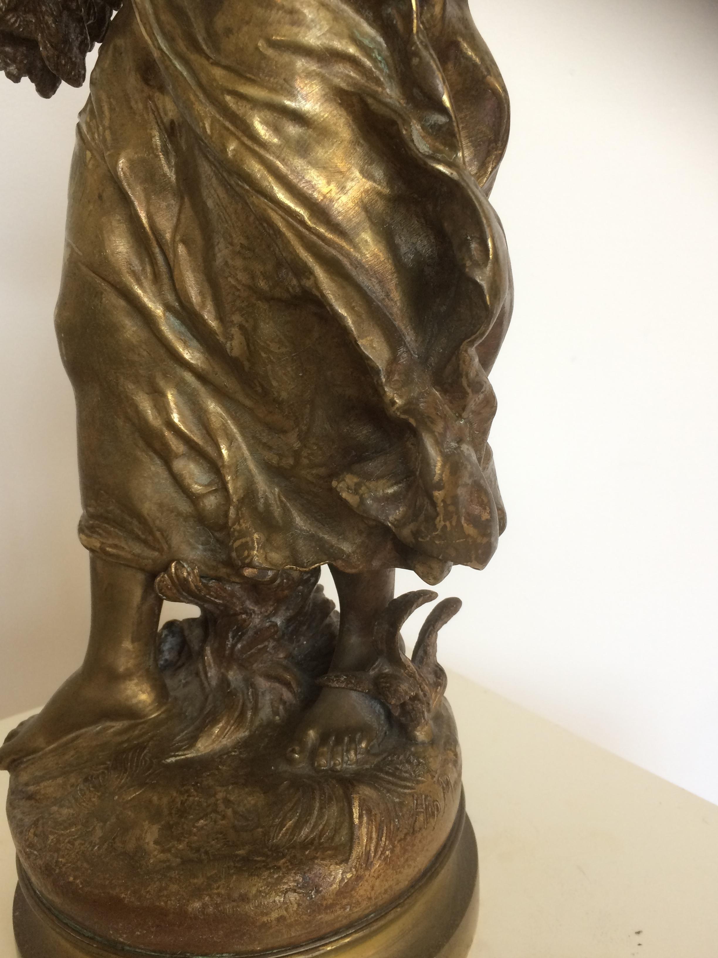 French 19th Century Bronze Sculpture by Hippolyte Moreau For Sale
