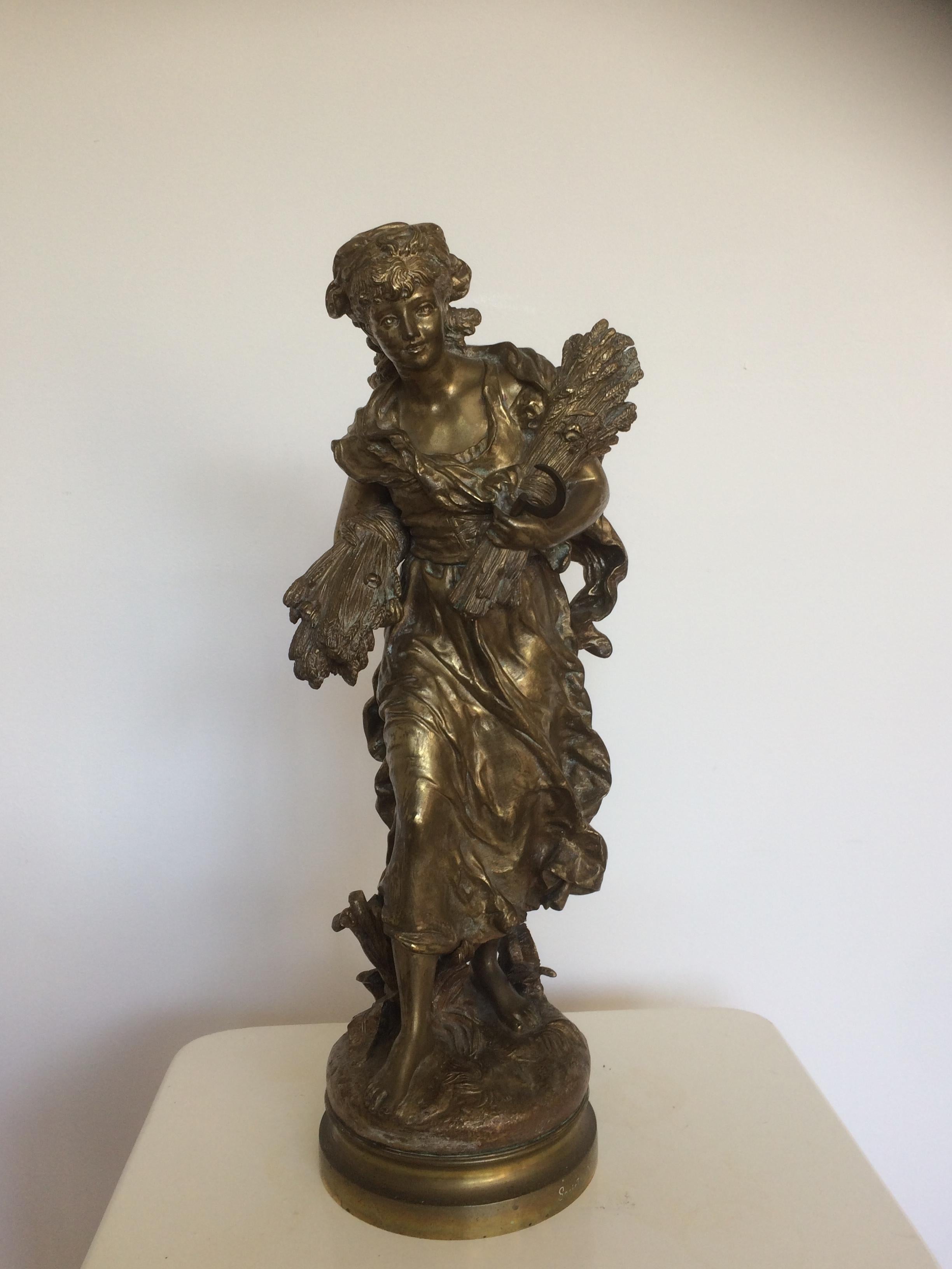 Sculpture en bronze du XIXe siècle par Hippolyte Moreau Bon état - En vente à Bunnik, NL