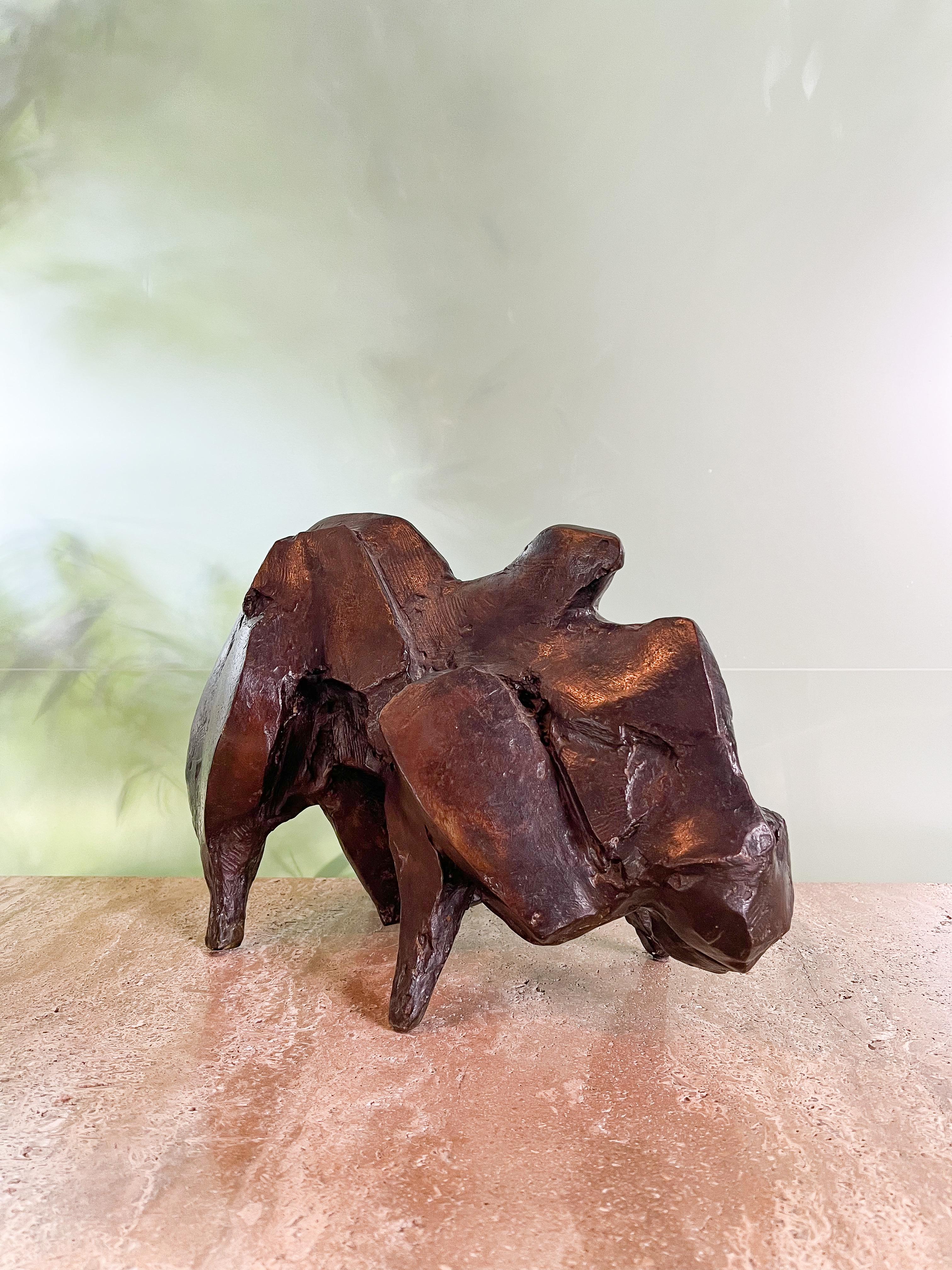 A large bronze sculpture of a bull by Isabelle Waldberg, 1979. Signed and numbered 1/3.