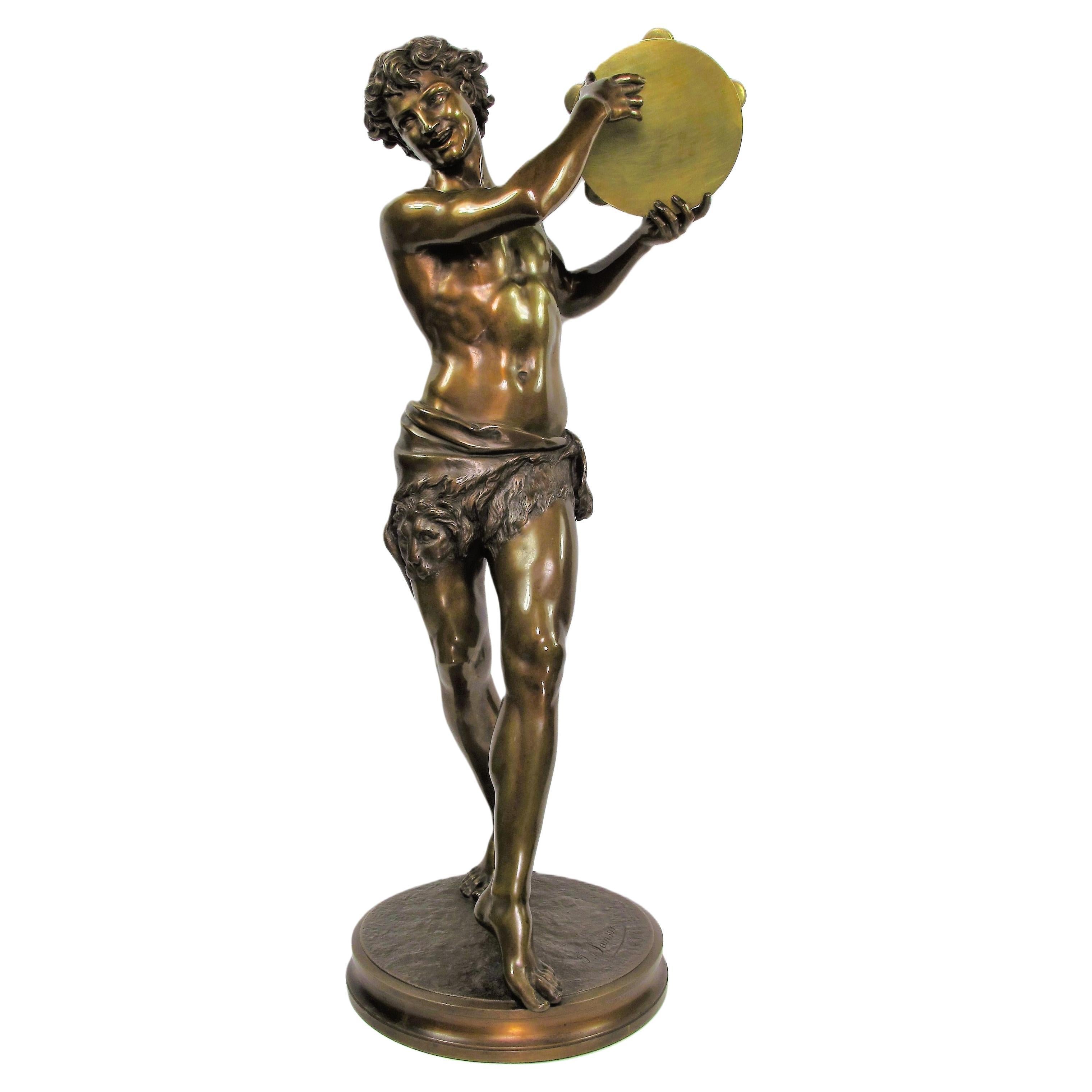 Bronze Sculpture by J-C Sanson (1833 – 1910), " Le Danseur De Saltarelle" For Sale