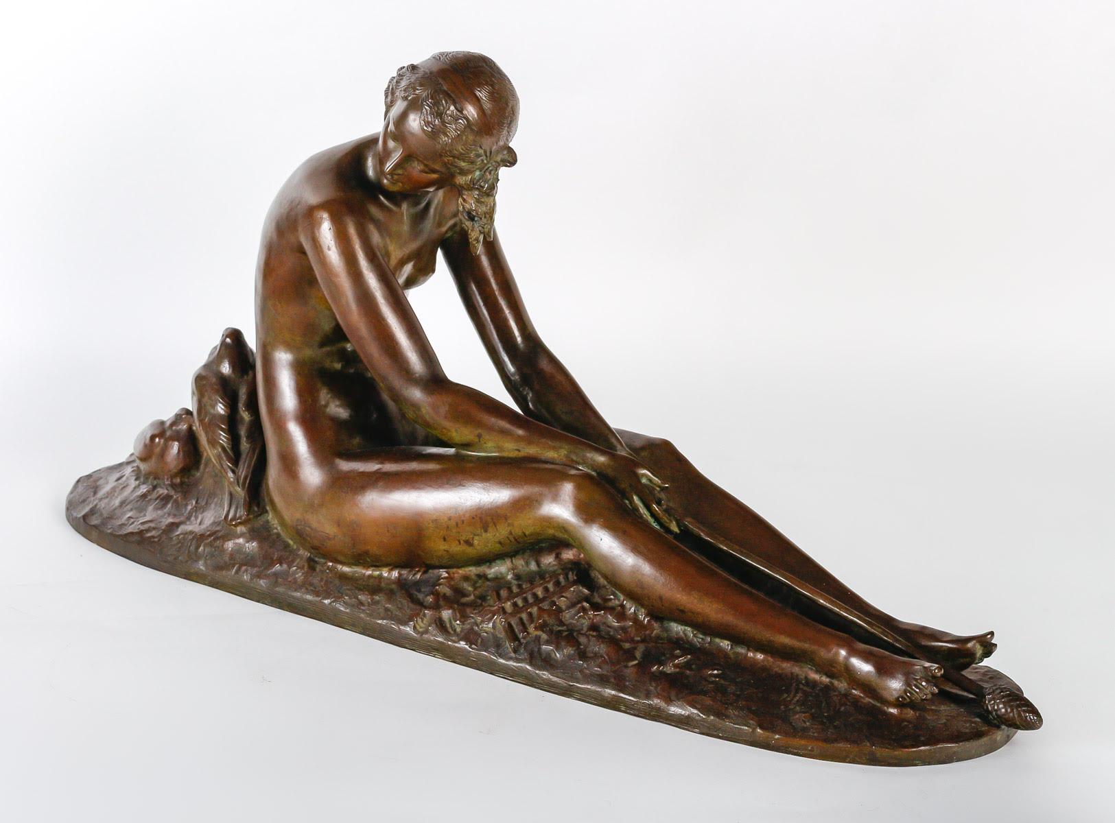 Bronze Sculpture by J. Cormier, Art Deco Period, Circa 1930. In Good Condition In Saint-Ouen, FR