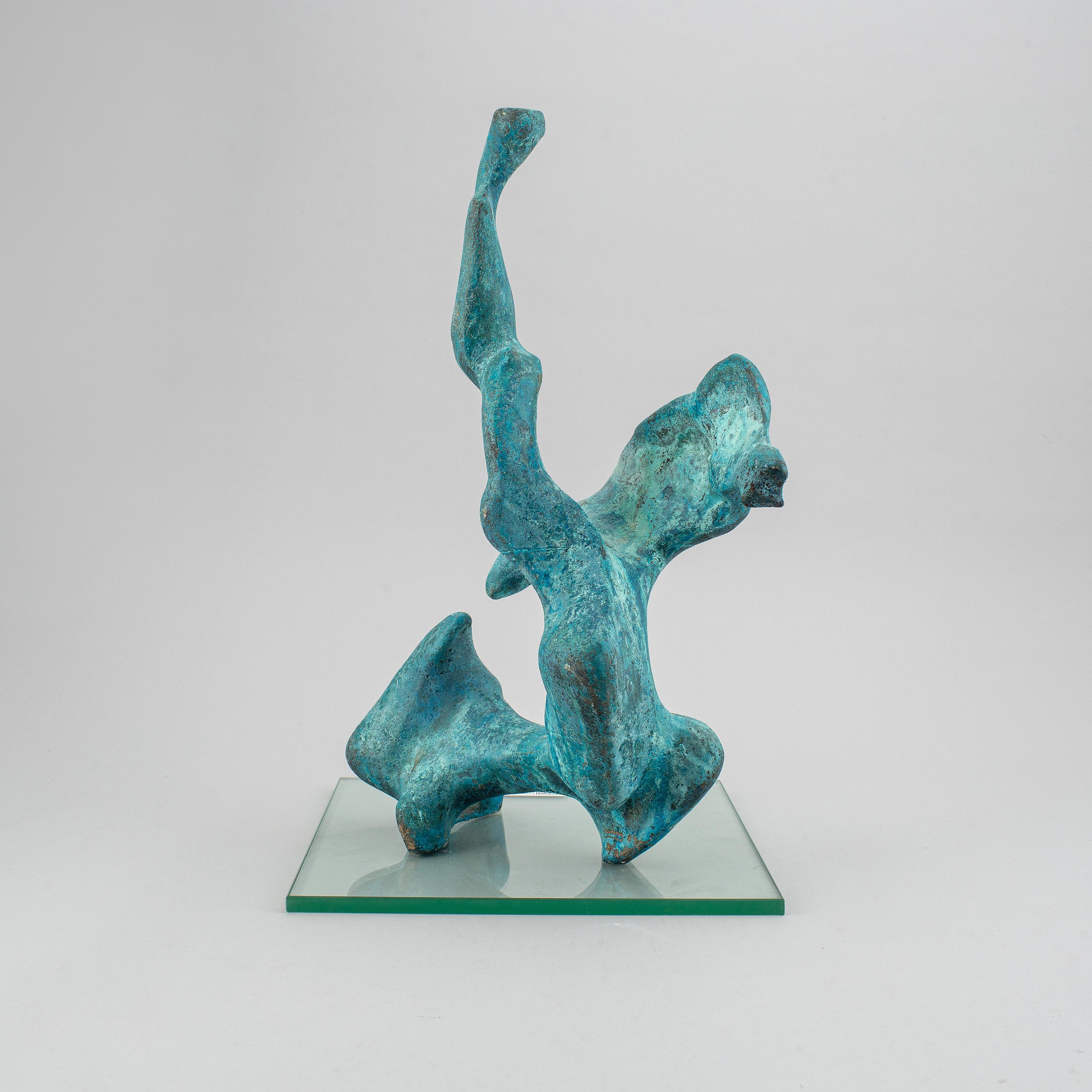 Bronze Sculpture by Jorgen Stening Sweden 1980 Signed and Dated In Excellent Condition For Sale In Paris, FR