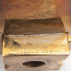 Bronze Sculpture by Jose Luis Sanchez on Plexiglass Stand Spain 1970 Signed
