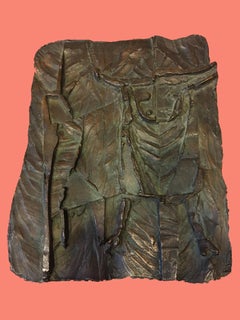 Bronzeskulptur von Karel Hladik, die einen Stier darstellt