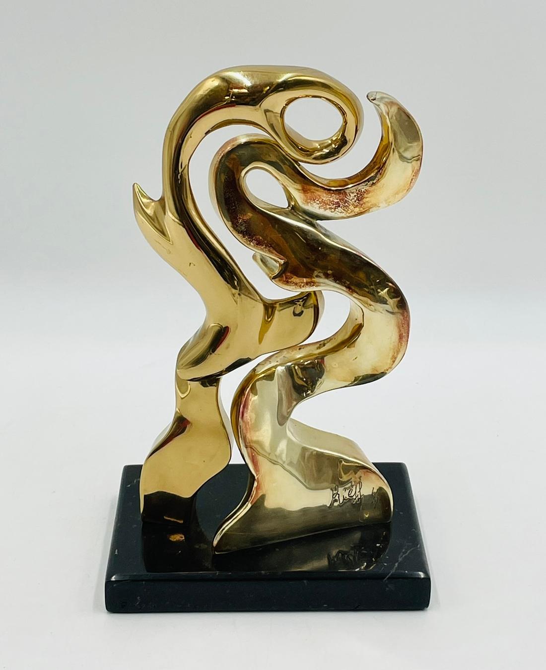 Organic Modern Bronze Sculpture by Kieff Grediaga, Signed For Sale