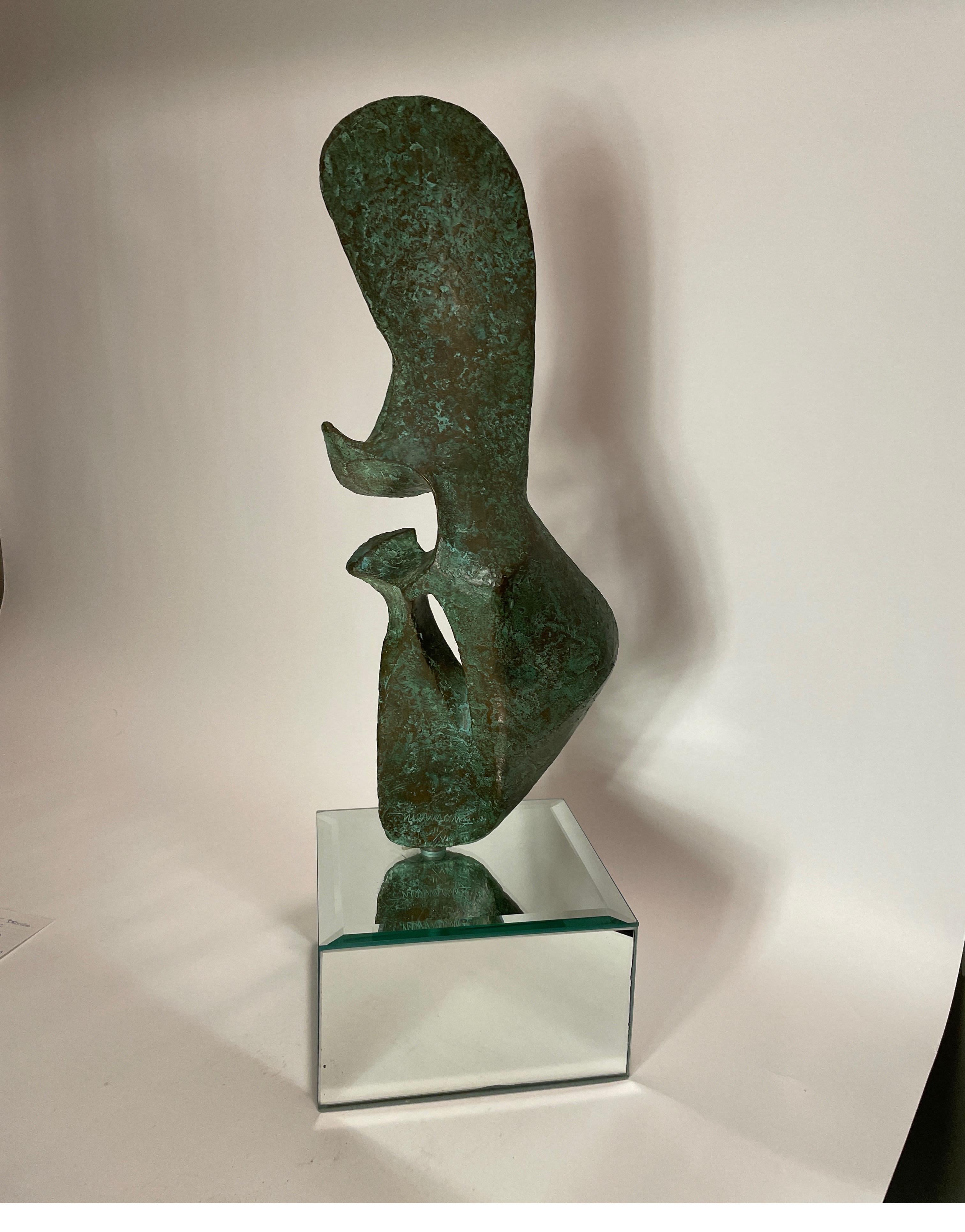 Bronze Sculpture by Leonardo Nierman, Signed and Numbered 2