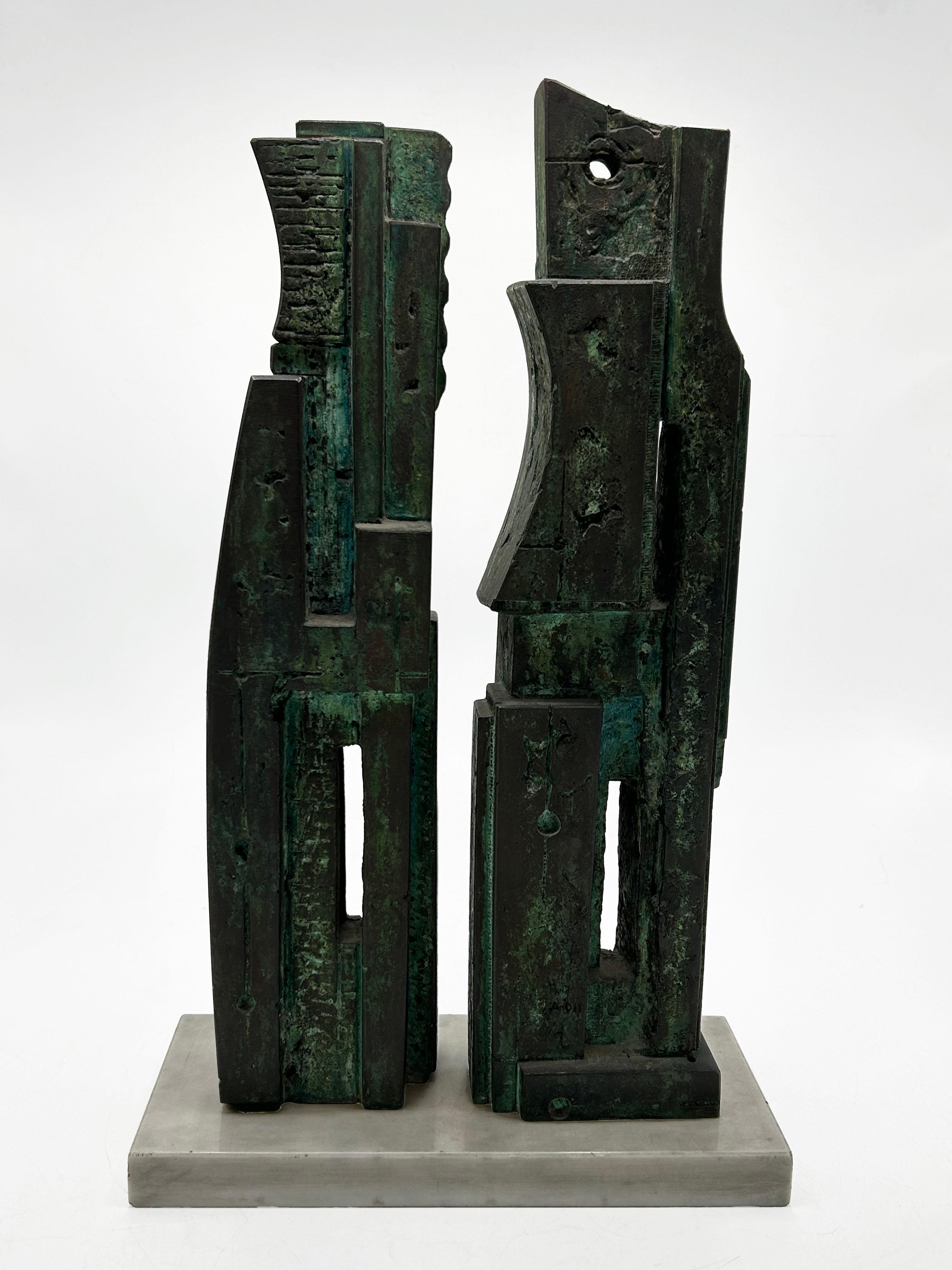 Fatto a mano Scultura in bronzo di Libero Badii, Figura astratta in vendita