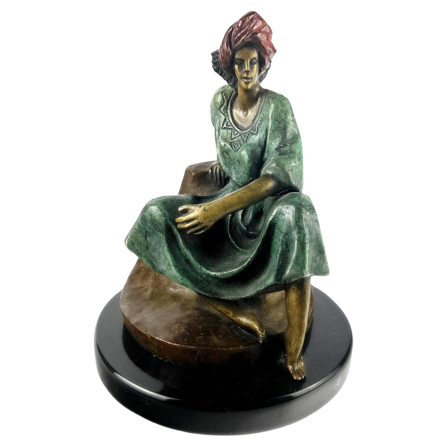 Bronze Sculpture by Mexican Artist, Victor Gutierrez, Signed, Dated & Numbered For Sale