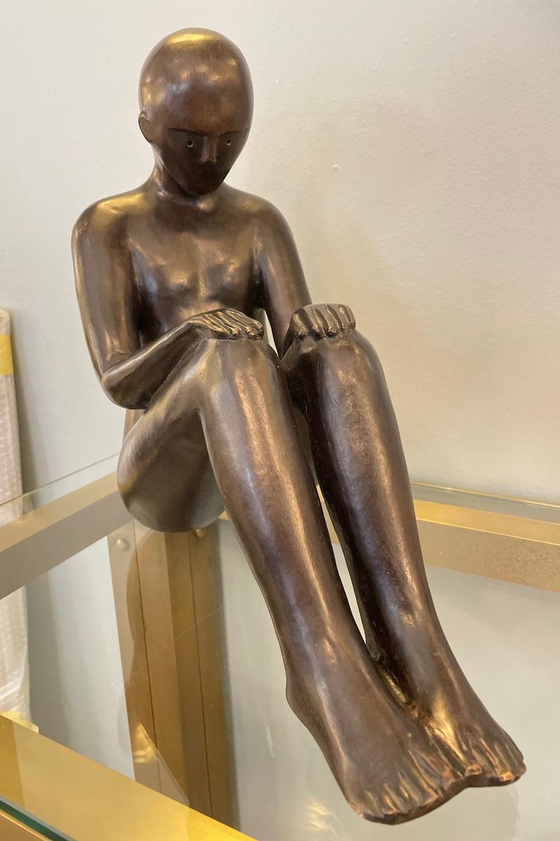 Metà XX secolo Scultura in bronzo di Mimmo Paladino in vendita