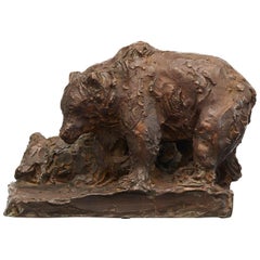 Bronze Sculpture by Mogens Bøggild, Pair of "Playful Bears"