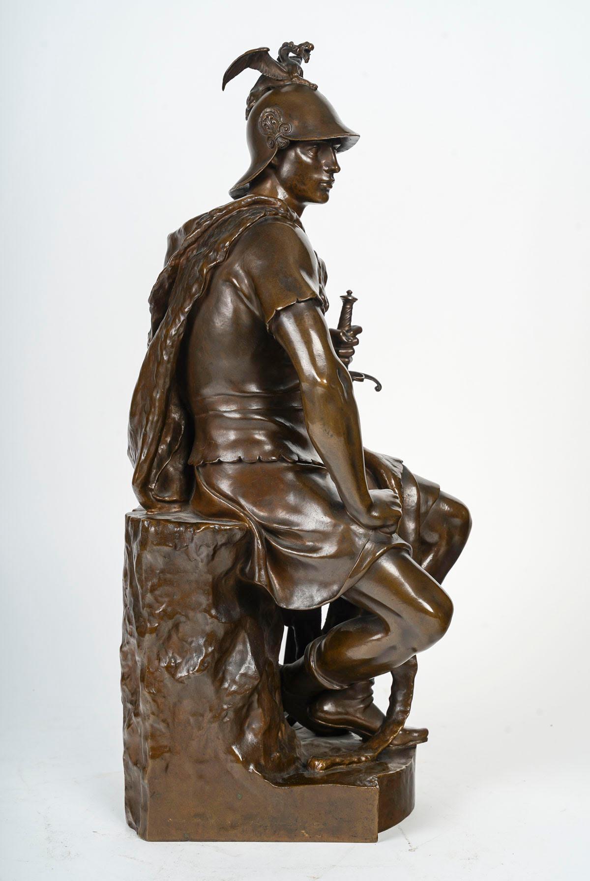 Bronze, Sculpture by Paul Dubois, 19th Century, Napoleon III Period. 5