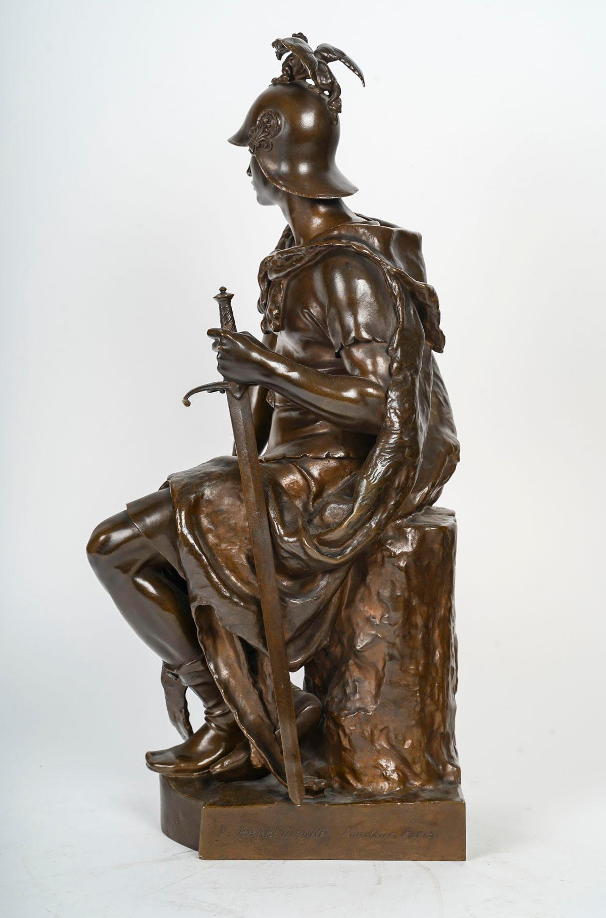 Bronze, Sculpture by Paul Dubois, 19th Century, Napoleon III Period. 1