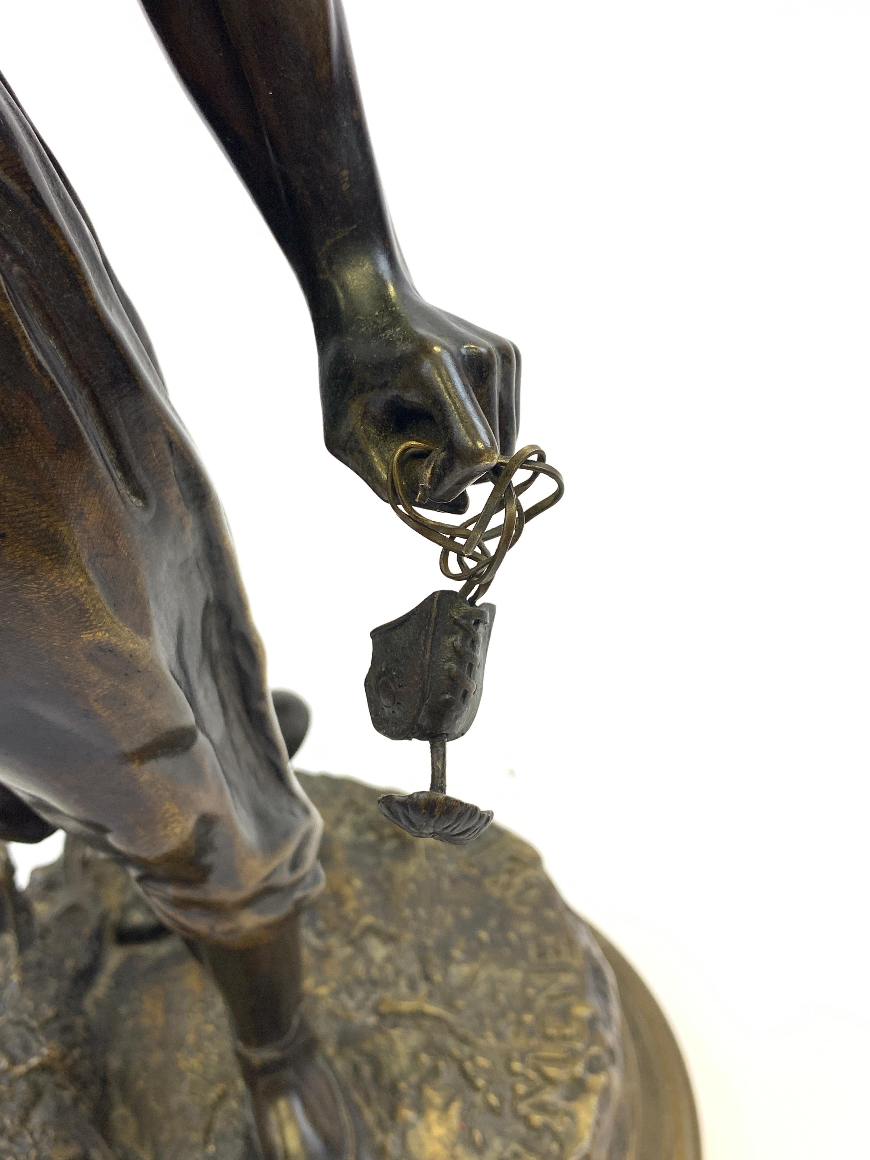 Bronze Sculpture by Pierre Jules Mène, the Arab Falconer For Sale 3