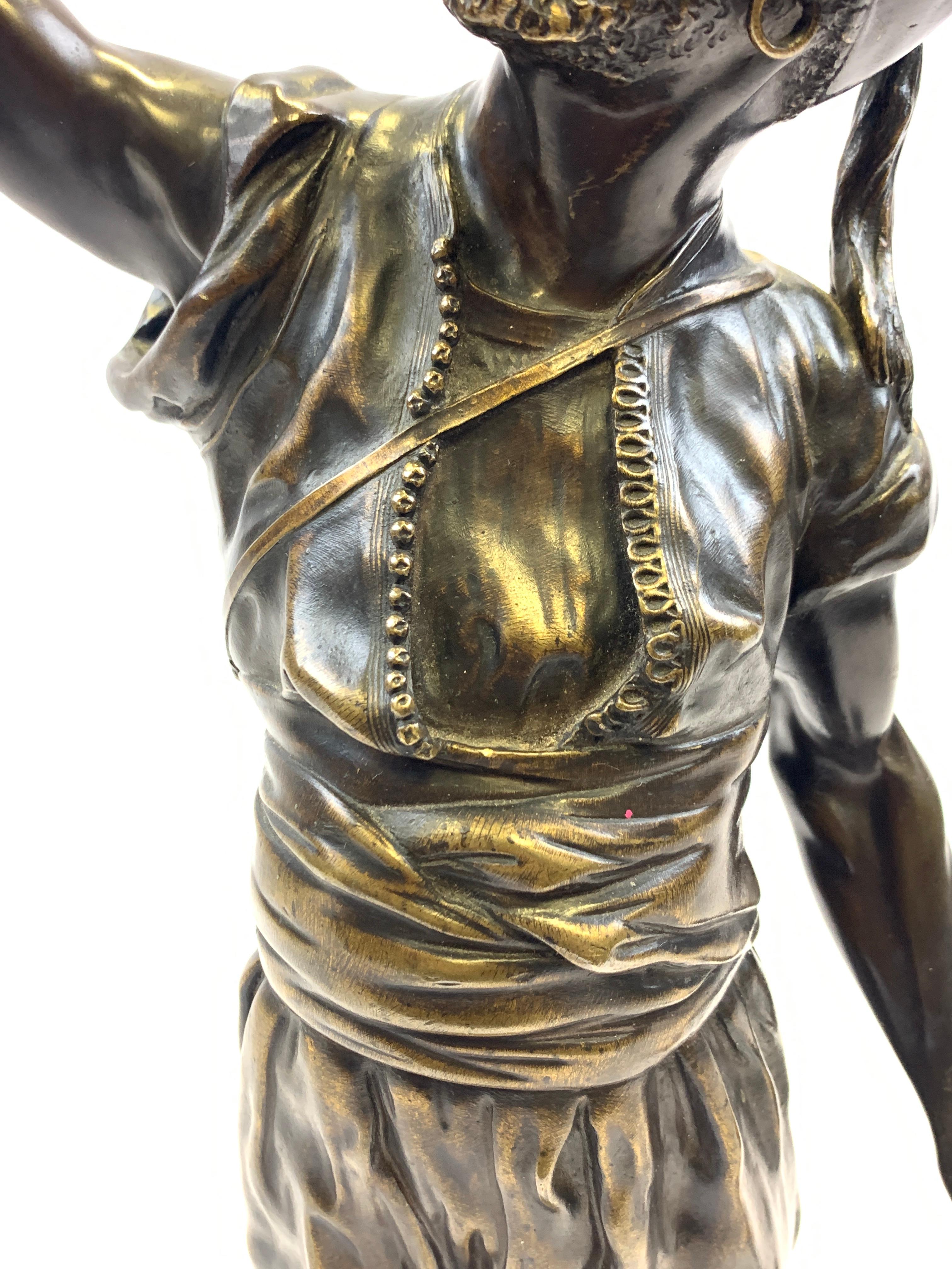 Bronze Sculpture by Pierre Jules Mène, the Arab Falconer For Sale 4