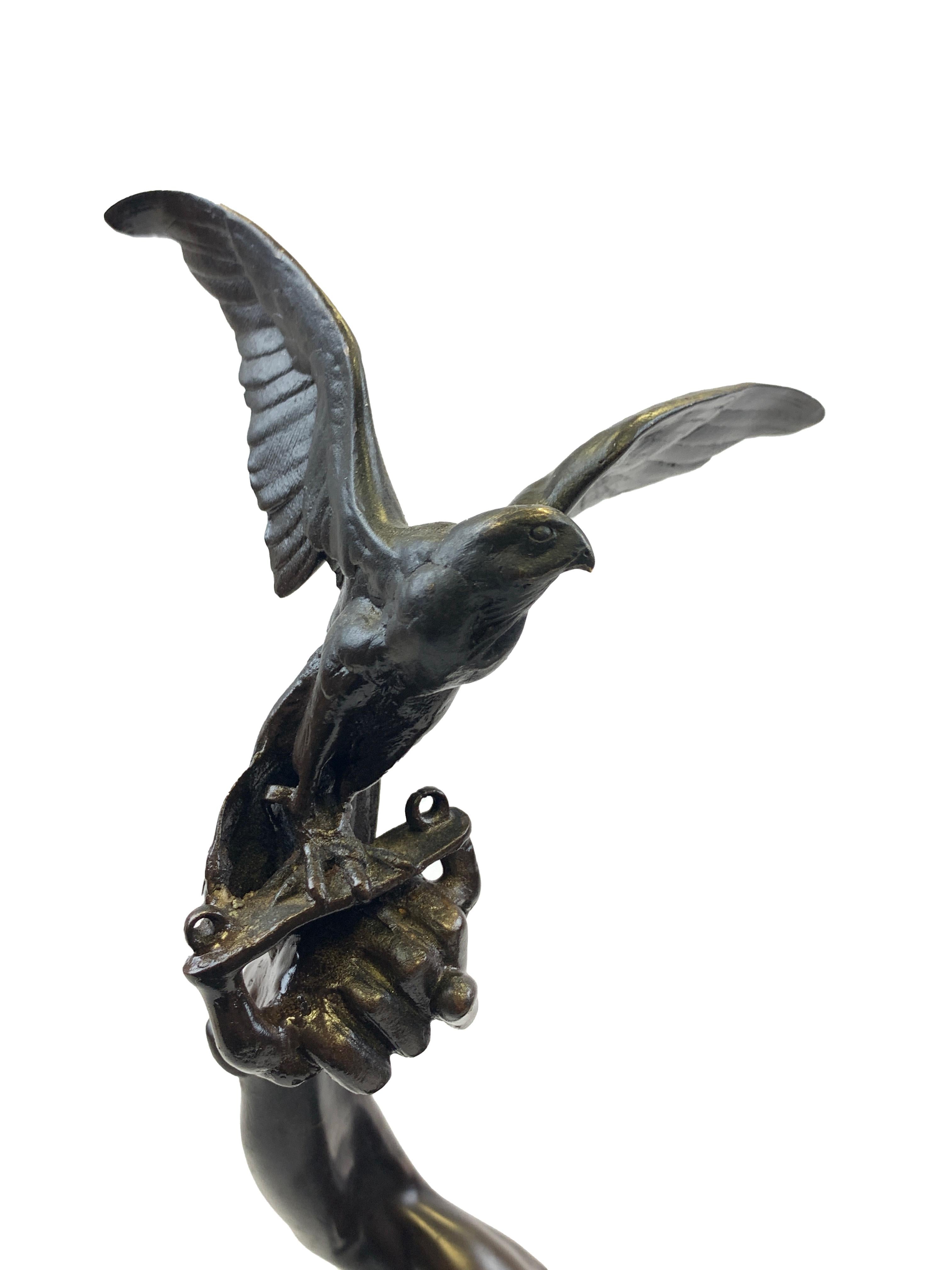Bronze Sculpture by Pierre Jules Mène, the Arab Falconer For Sale 1