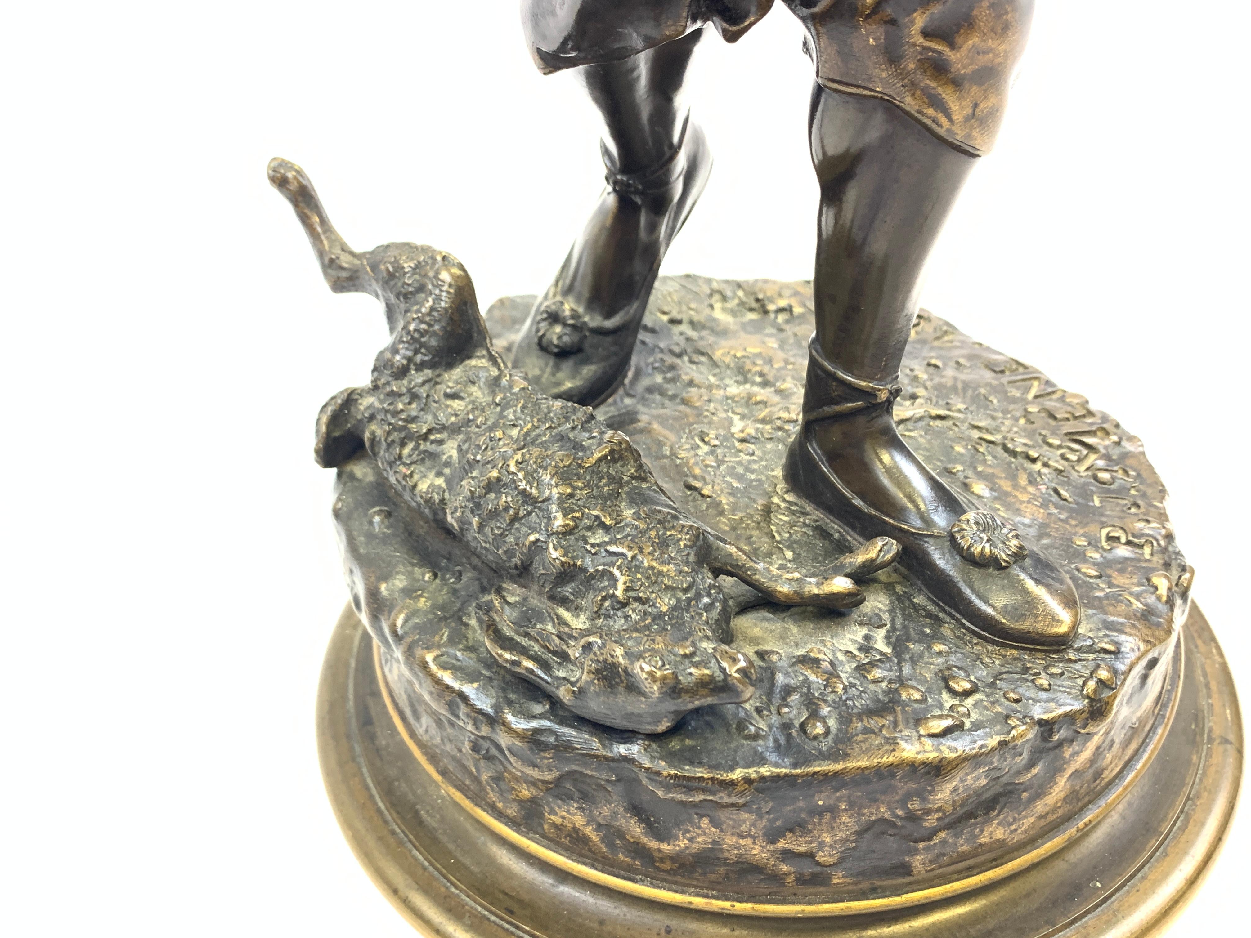 Sculpture en bronze de Pierre Jules Mne, Le fauconnier arabe en vente 3