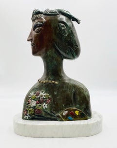 Bronze Sculpture by Robert St. Croix, Homage to Chagall, Signed & Number 2/75