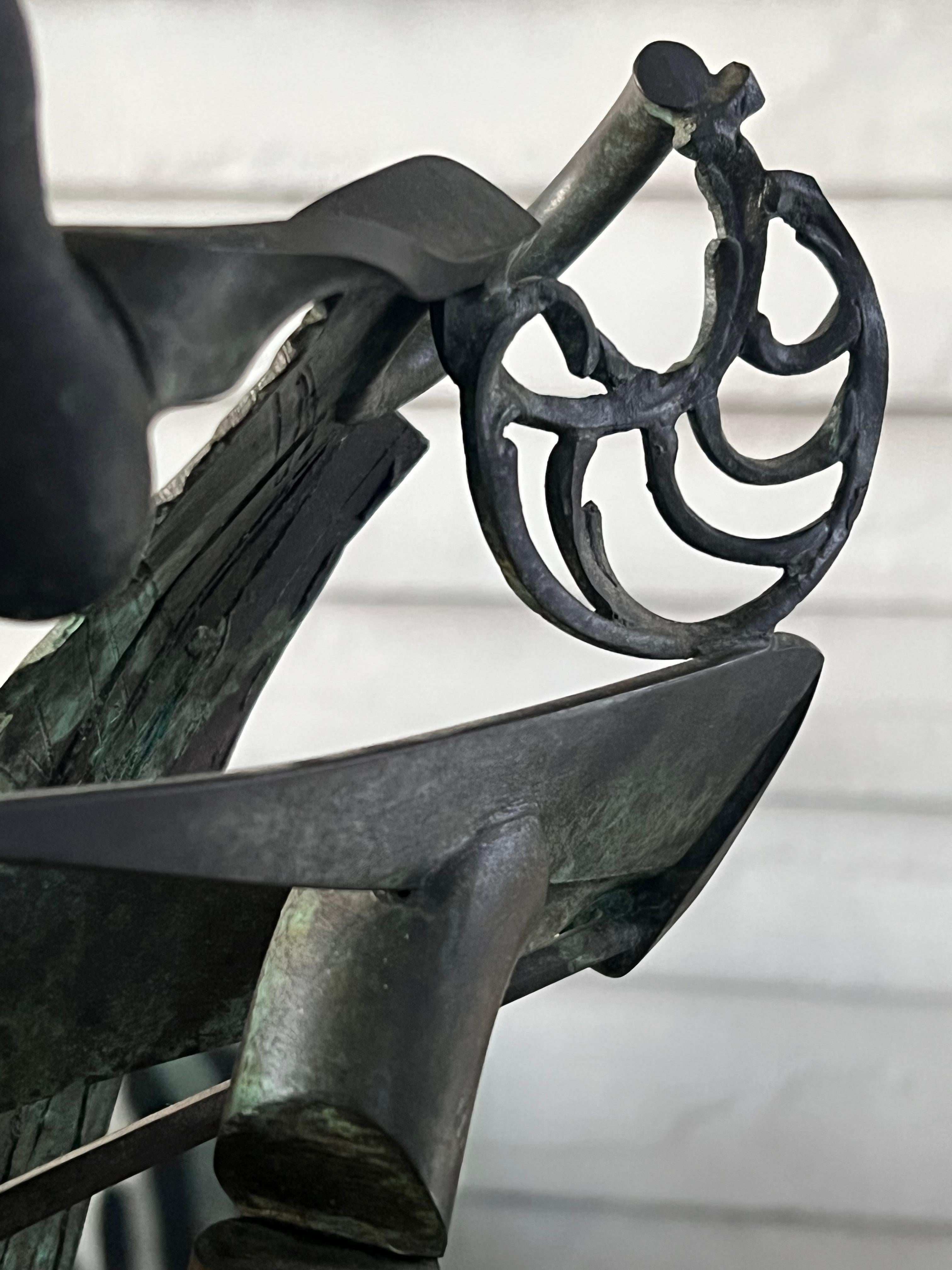 Modern Bronze Sculpture by Rodger Mack, circa 1970s For Sale