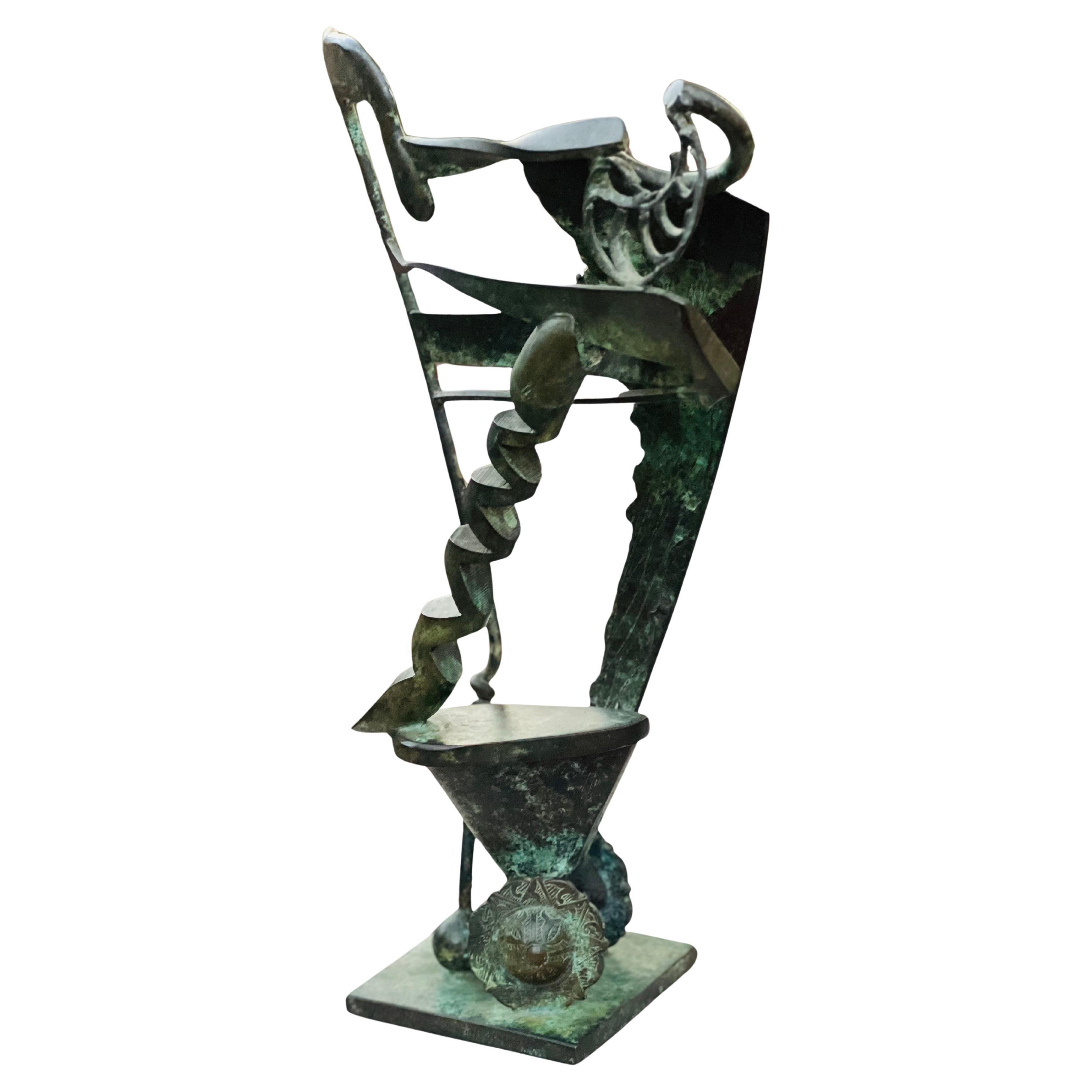 Sculpture en bronze de Rodger Mack, vers les années 1970