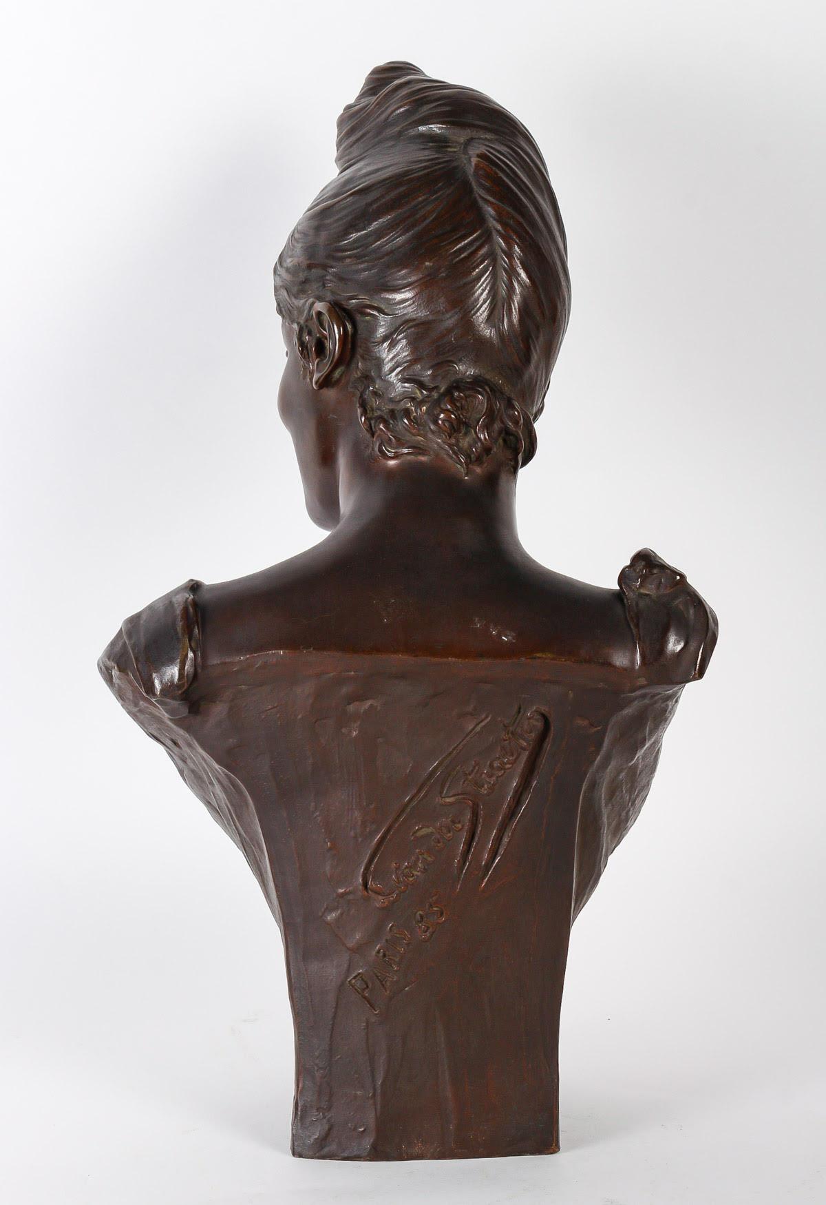 French Bronze Sculpture by Van Der Straeten, circa 1885, Napoleon III. For Sale